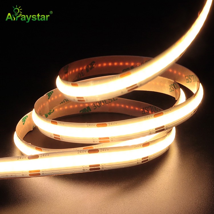 CCT Tunable COB LED Strip 10mm 7W+7W