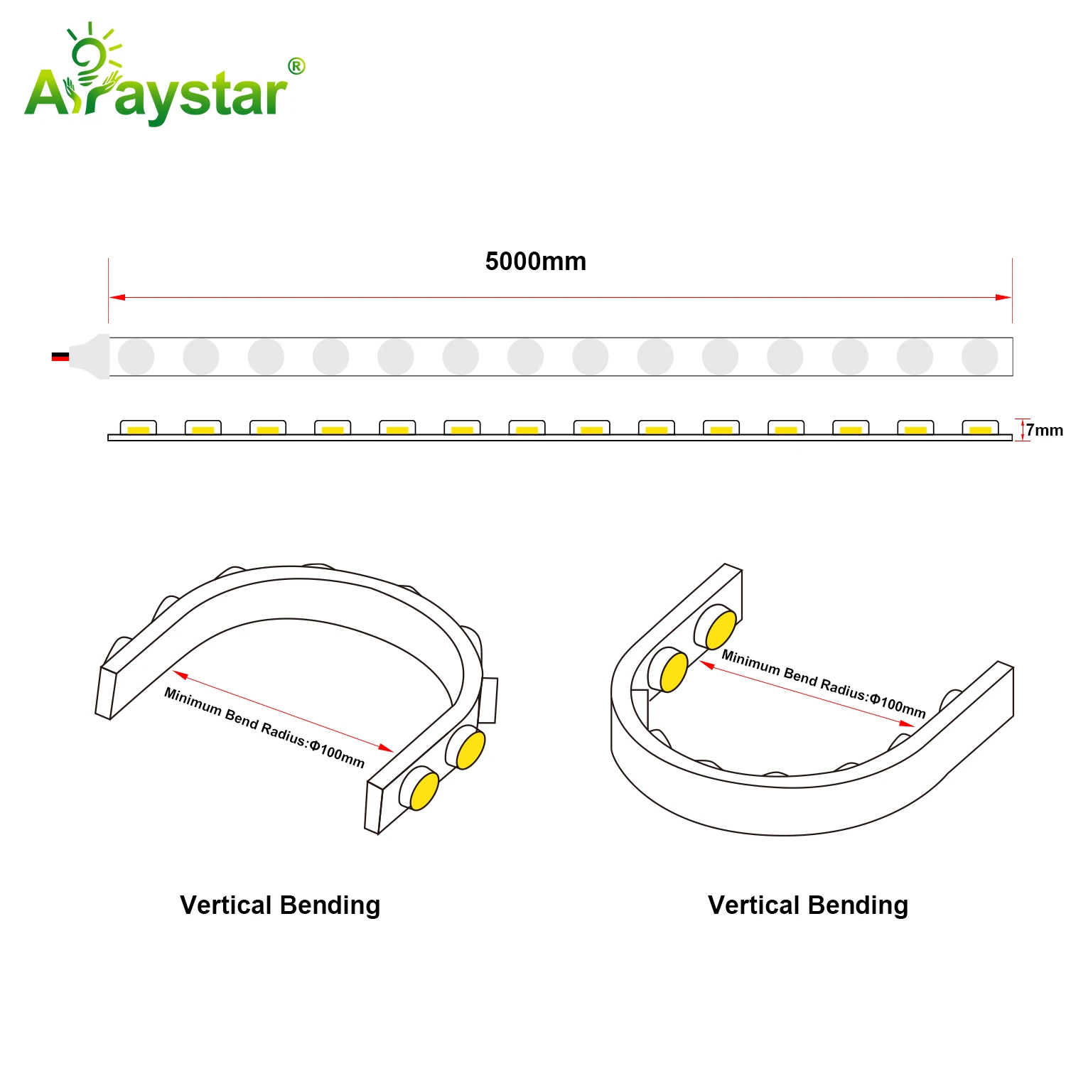 Top Bend Flex Wall Washer Strip ART-WL1207-56-X-24
