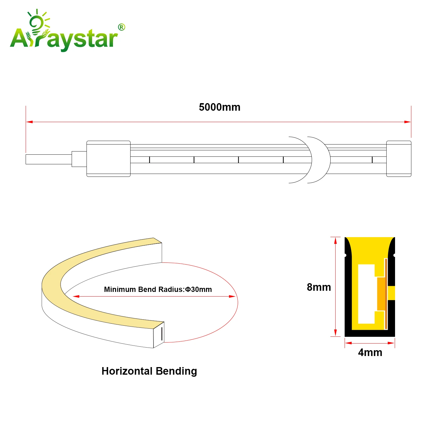 Free Cut LED Neon Strip ART-NS0408F