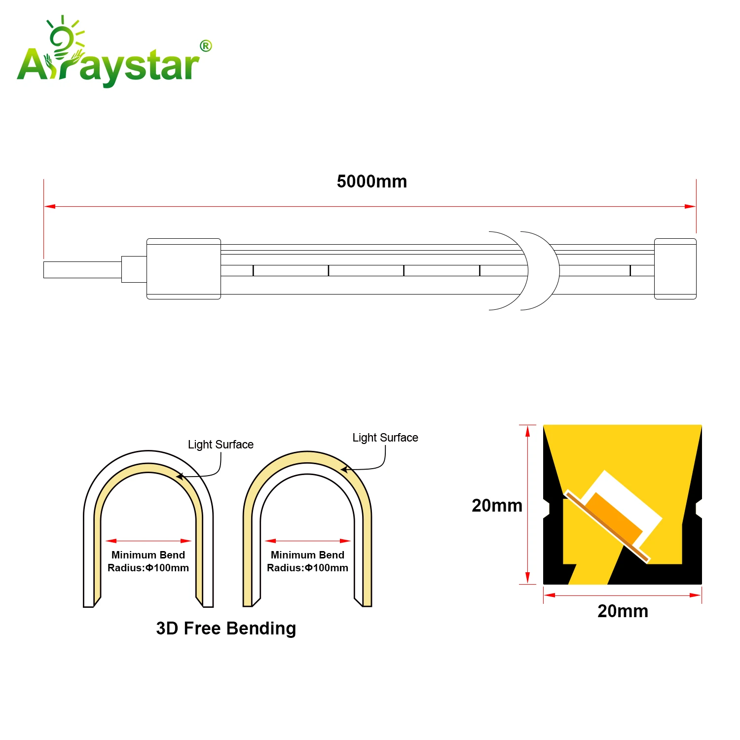 3D LED Neon Strip ART-NS2020 3D