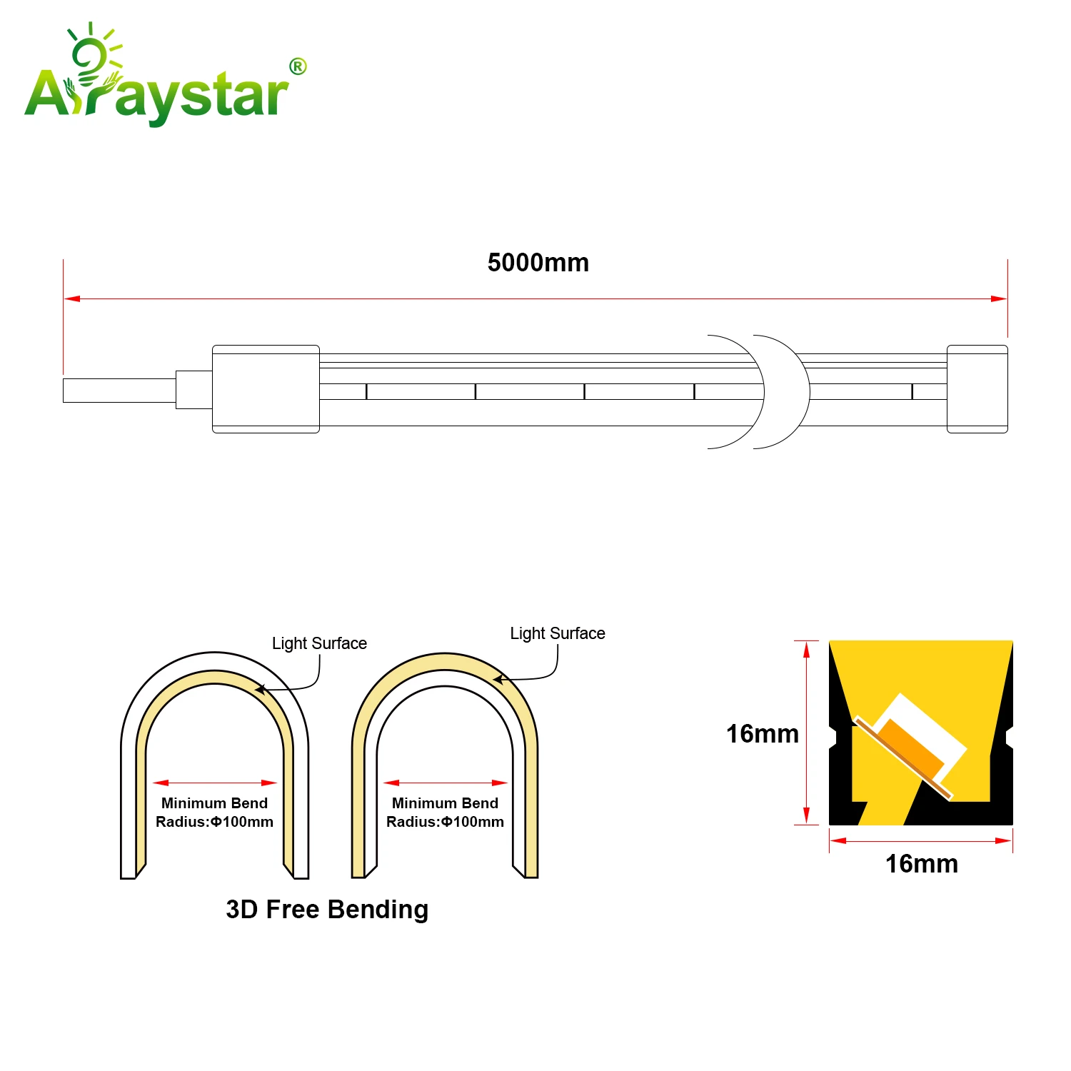 3D LED Neon Strip ART-NS1616 3D