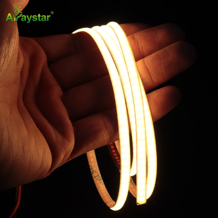CCT Tunable COB LED Strip 5mm Width 7W+7W