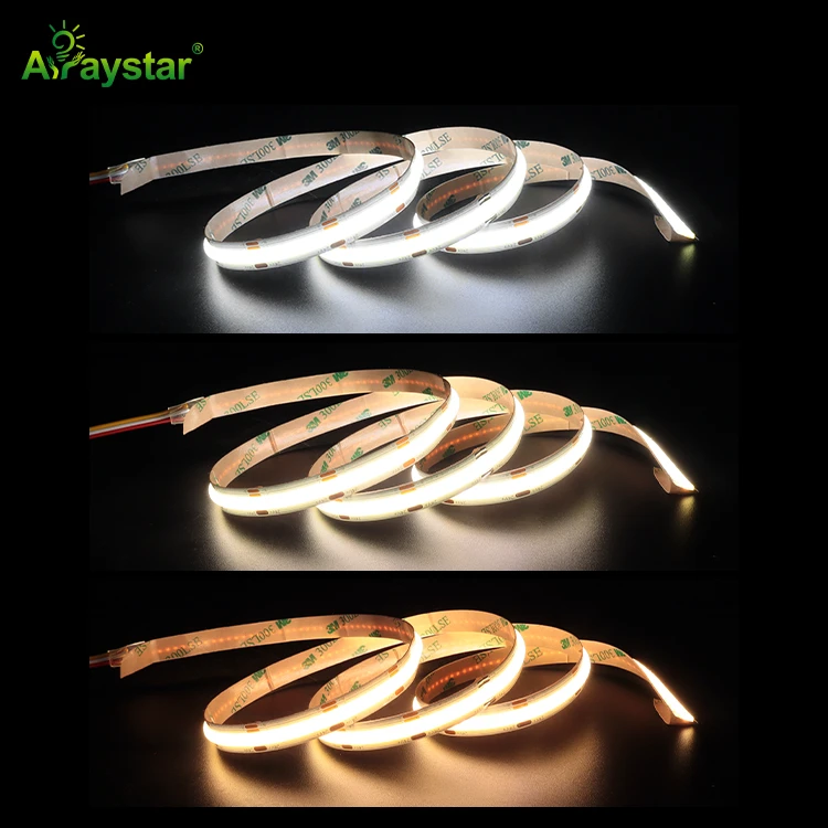 CCT Tunable COB LED Strip 8mm 9W+9W