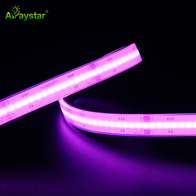 IP67 Silicon Extrusion RGB COB LED Strip 810LED 10mm