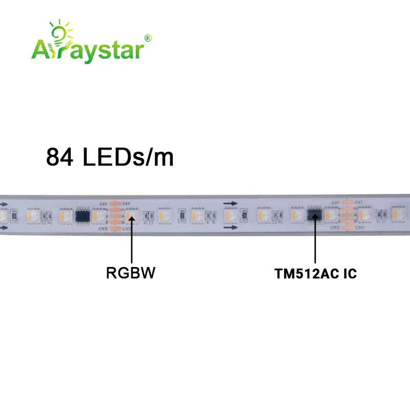 DMX512 IC Built-in LED Strip ART-5050IC512-60-RGBW-12/24