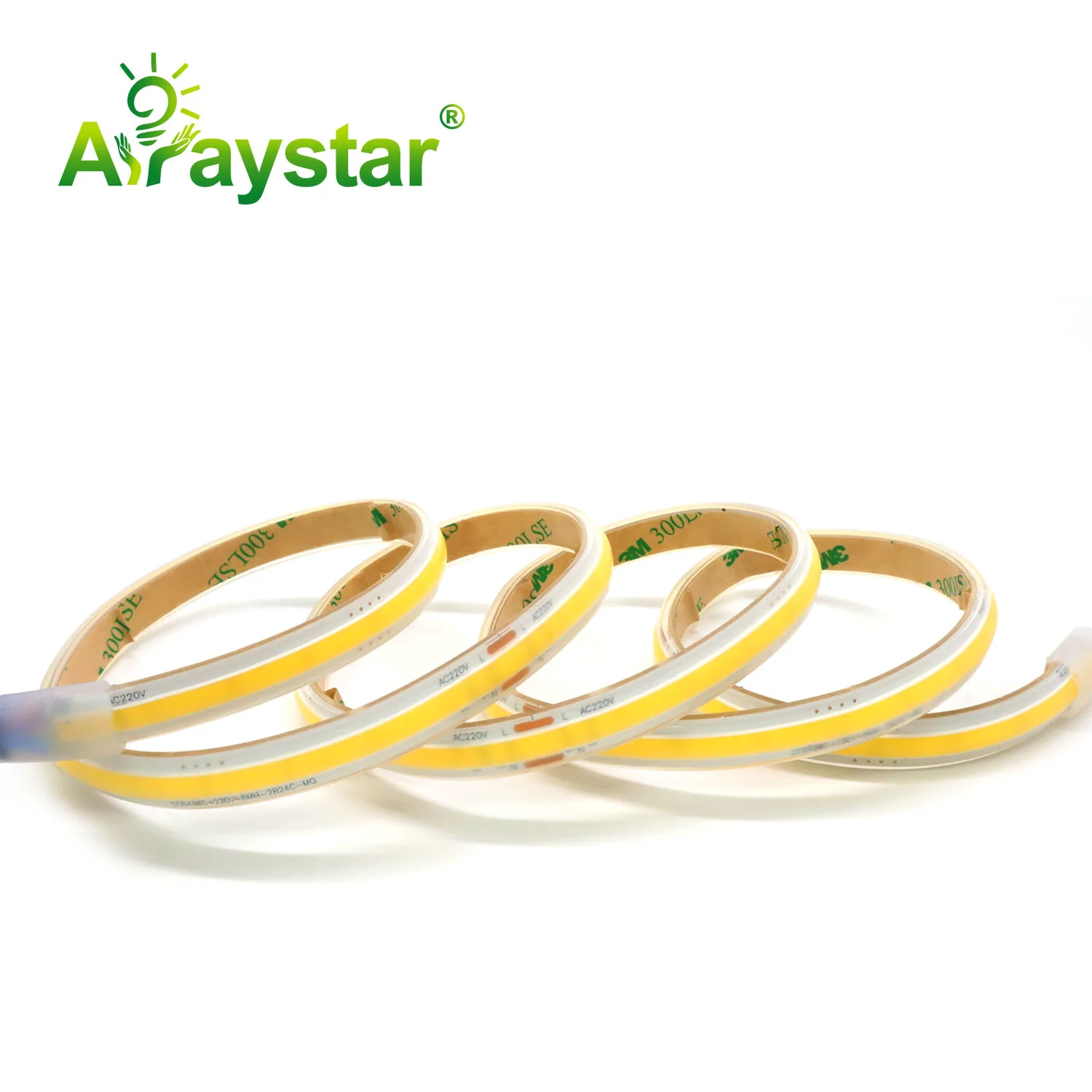 220V IP67 Solid Silicone Extrusion COB LED Strip 480 LED 8mm