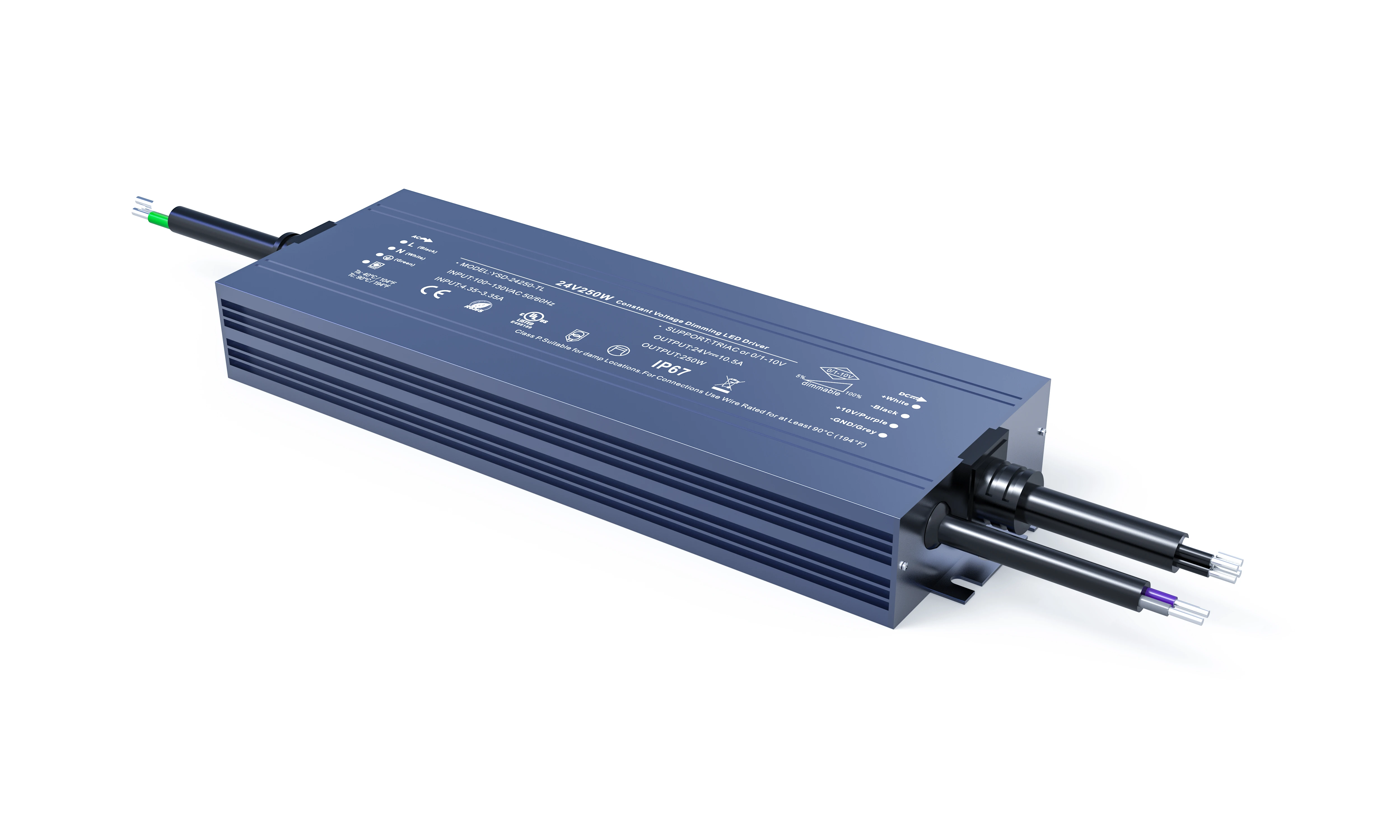 60W–300W LED Waterproof Dimmable Power Supply