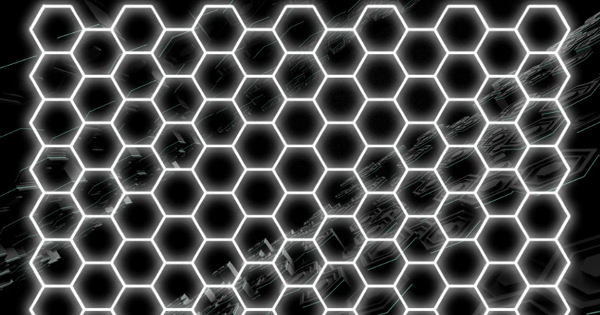 1470W Hexagon Garage Light Honeycomb LED Ceiling Lighting System for Car Detailing Workshop