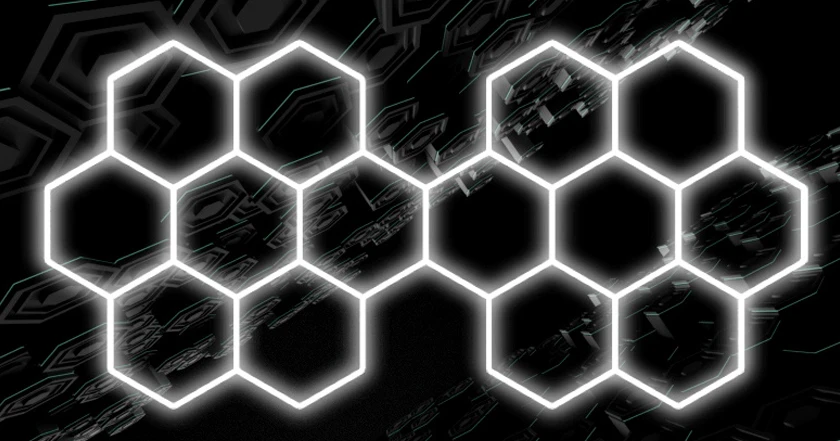 315W Hexagon Garage Light Honeycomb LED Ceiling Lighting System for Car Detailing Workshop ART-CL14-W-AW-220V110V
