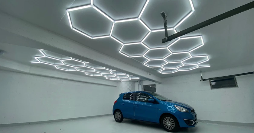 215W Diamond Garage Light LED Ceiling Lighting System for Car Detailing Workshop