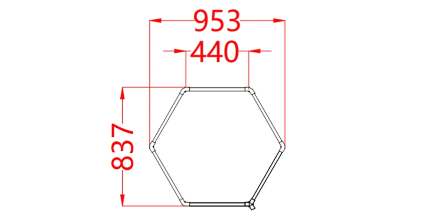 36W Hexagon Garage Light Honeycomb LED Ceiling Lighting System for Car Detailing Workshop