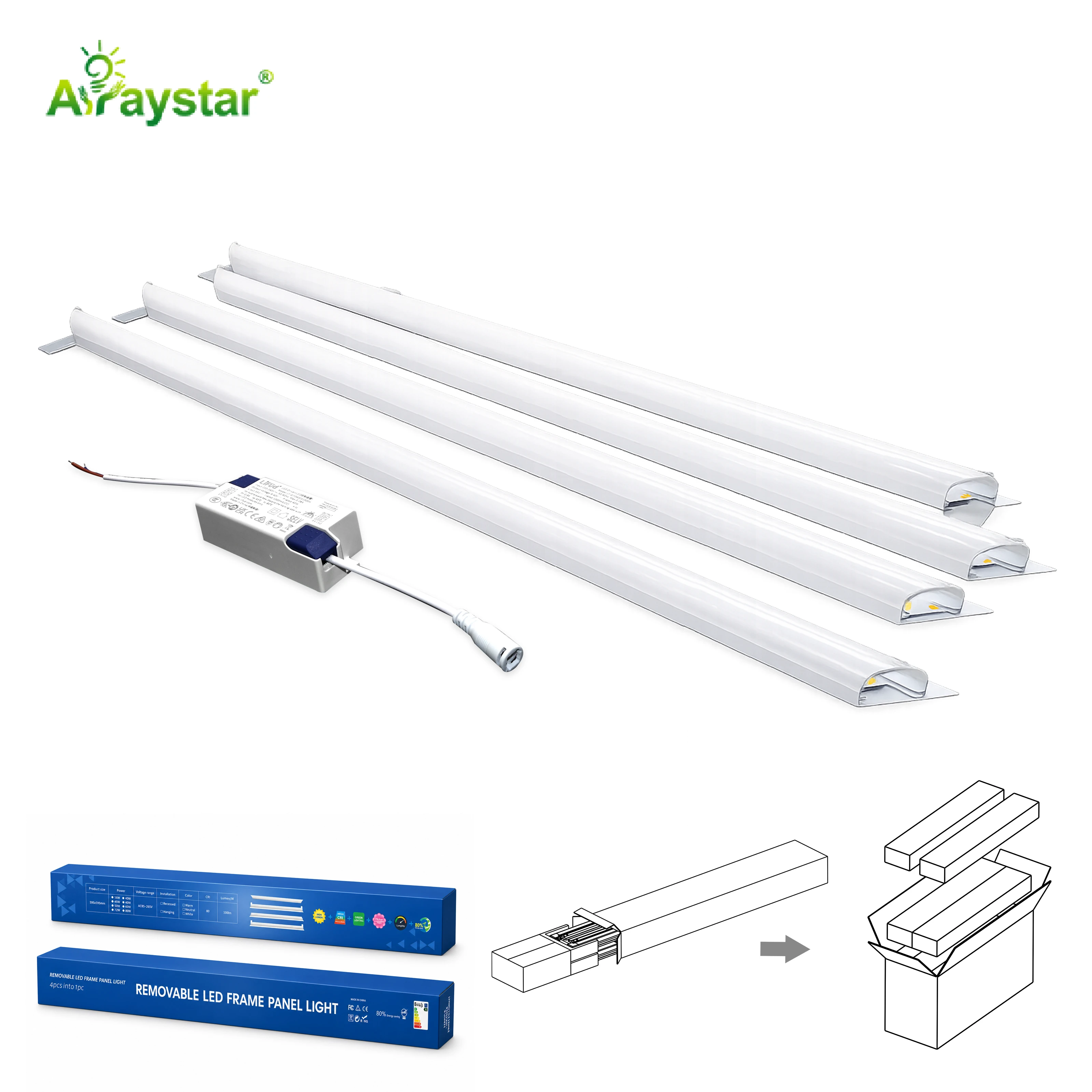 3CCT Selectable LED Frame Panel Light 30W/35W/40W 595×595mm High Efficiency Ceiling Light