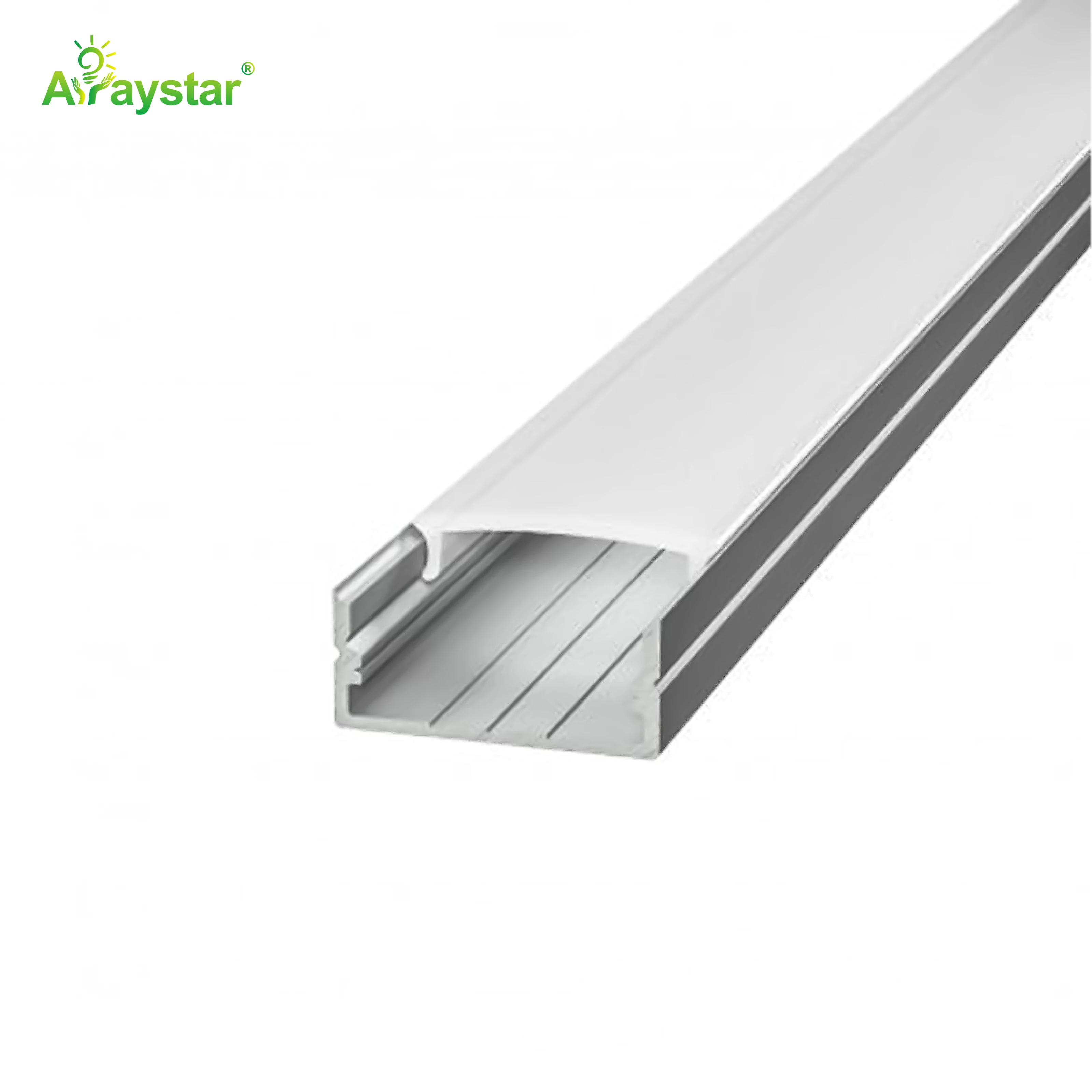 ART-2411 Silver Aluminum Profile with Diffuser Cover for LED Strip Lights (1M/2M)