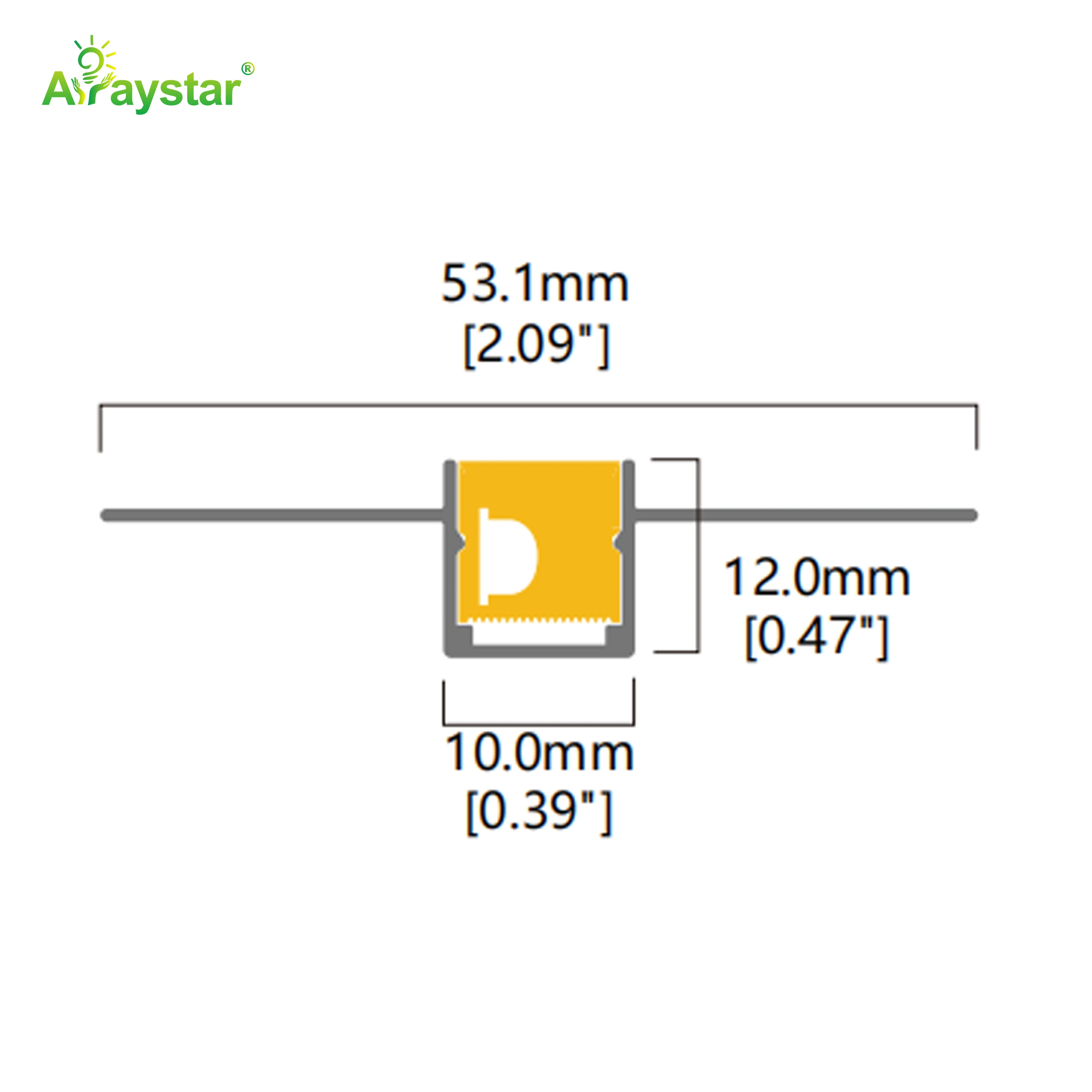 ART-5312/AL/FLEX/N Flexible Aluminum Profile for 1010 Neon Strip, Recessed Flexible LED Channel