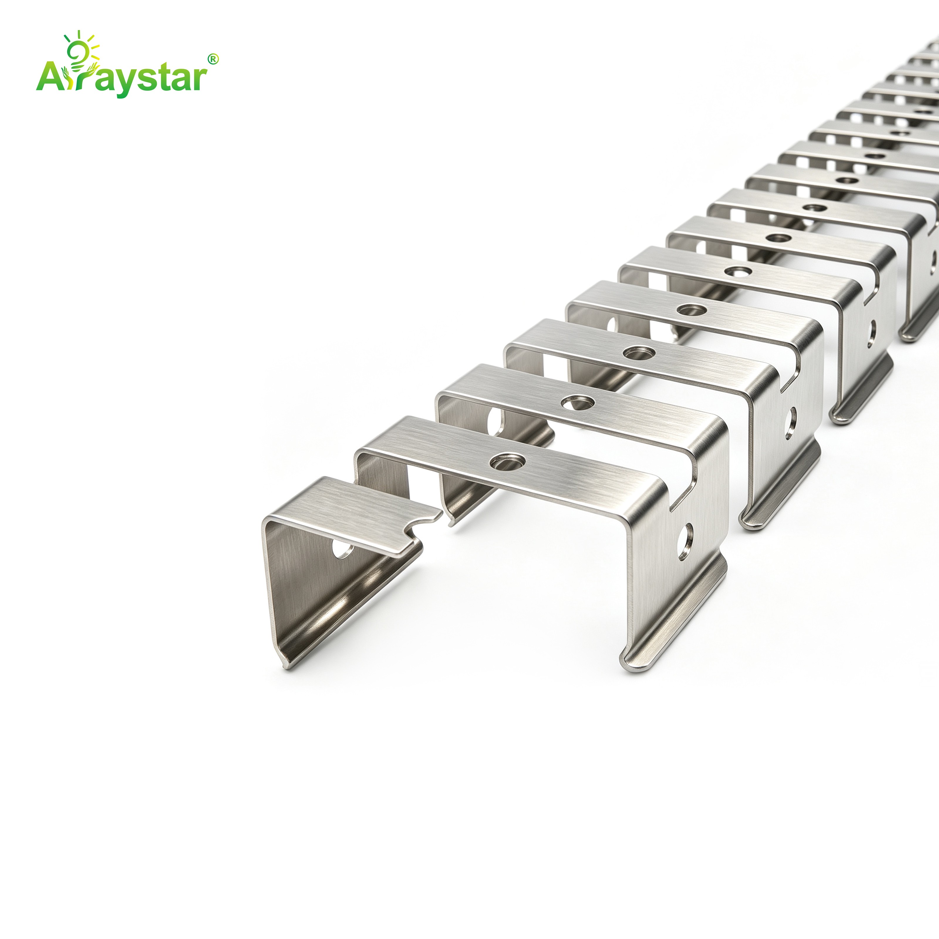 ART-2517 Stainless Steel Flexible Mounting Clips / Profile Channel for LED Strips, 100m/Carton Bulk Pack
