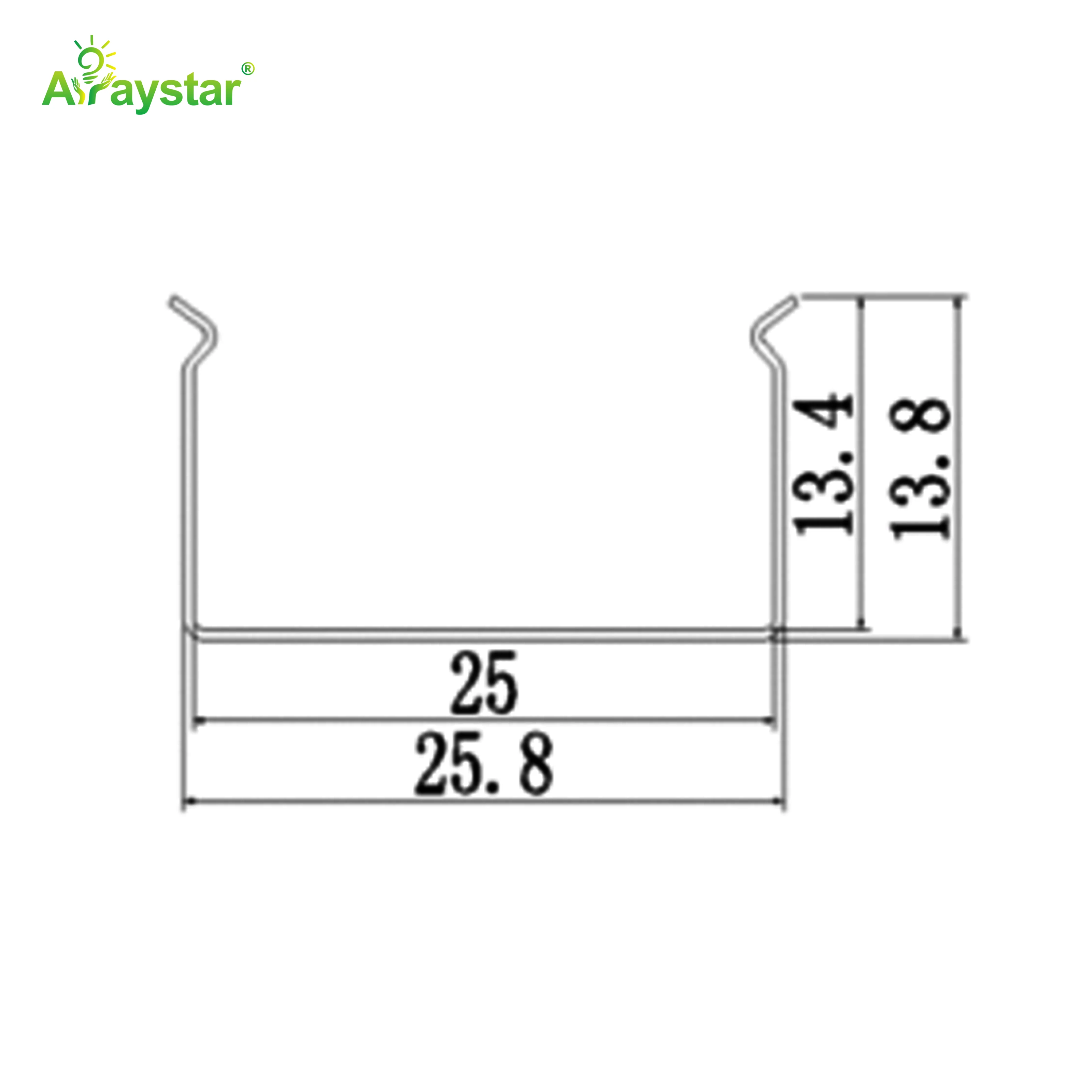 ART-2517 Stainless Steel Flexible Mounting Clips / Profile Channel for LED Strips, 100m/Carton Bulk Pack
