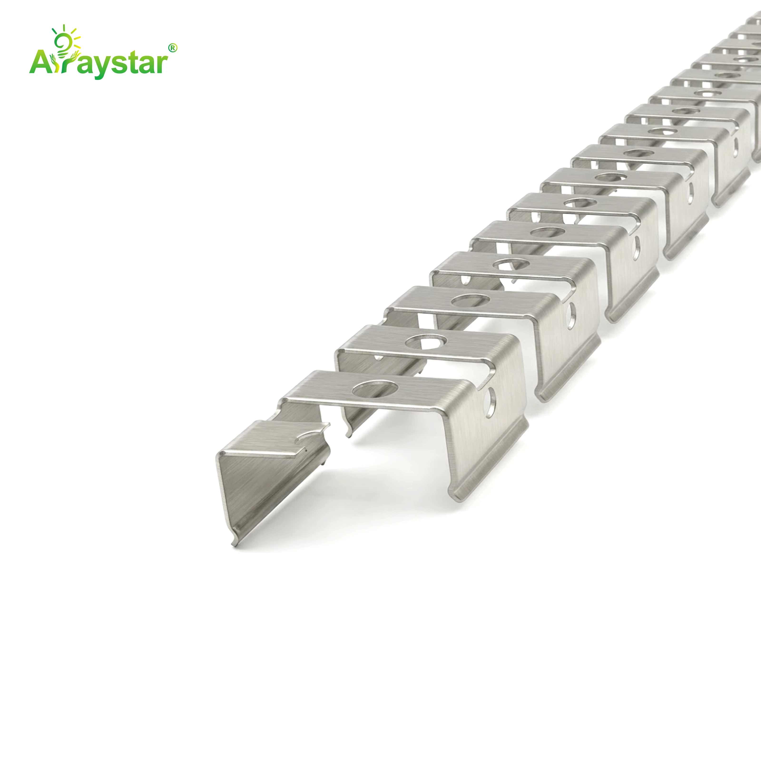 ART-1510-1515 Stainless Steel Flexible Mounting Clips / Profile Channel for LED Strips, 100m/Carton Bulk Pack