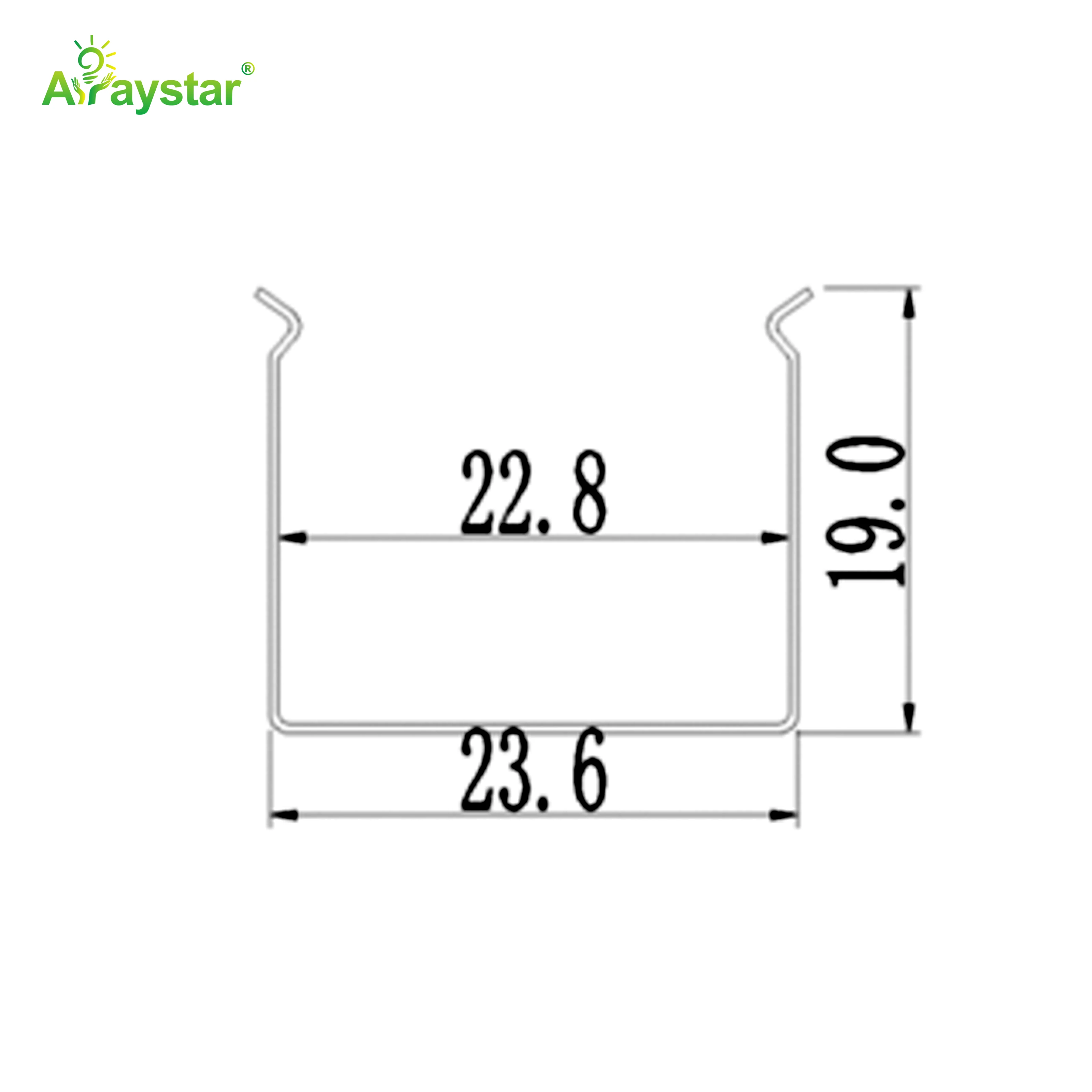 ART-2323 Stainless Steel Flexible Mounting Clips / Profile Channel for LED Strips, 50m/Carton Bulk Pack