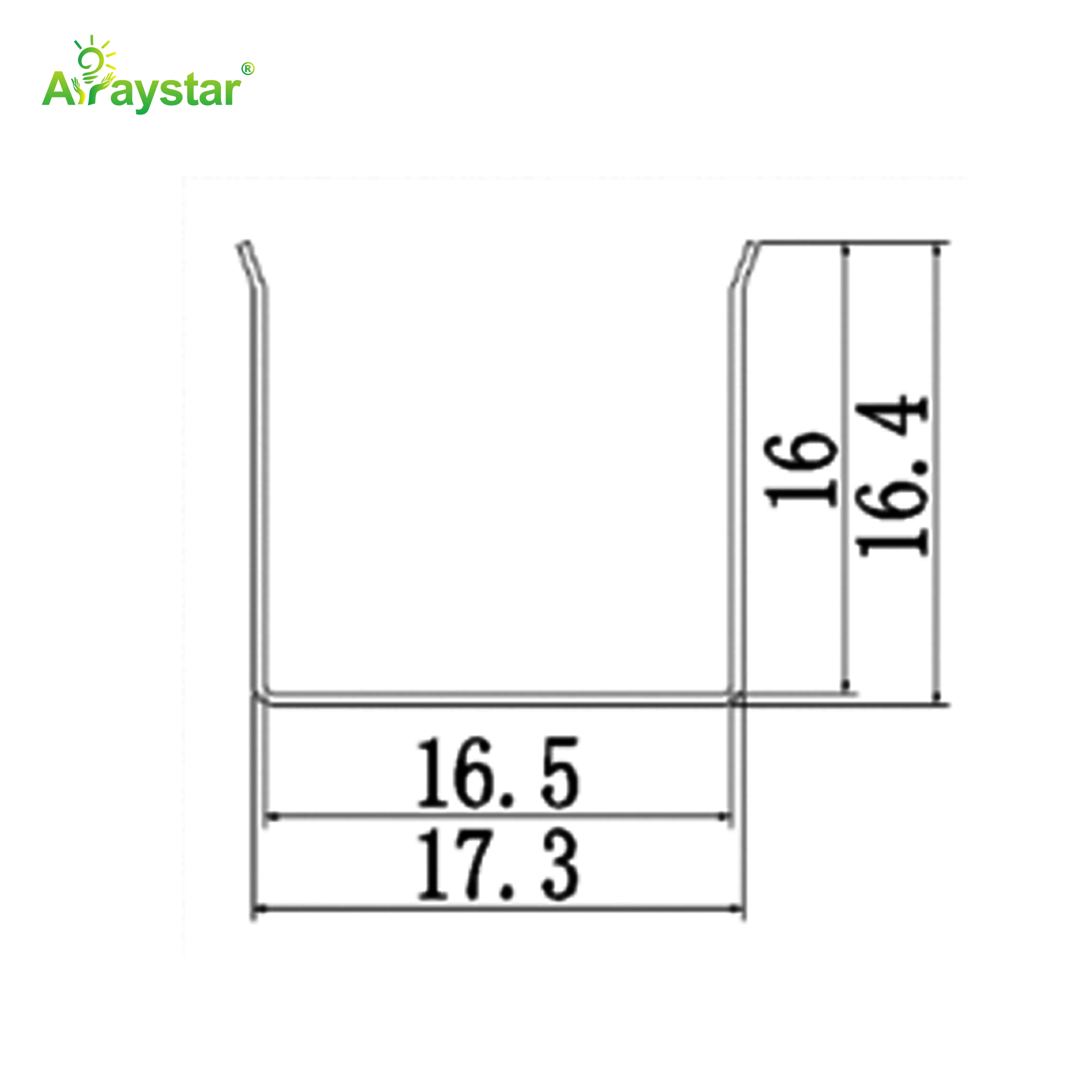 ART-1616 Stainless Steel Flexible Mounting Clips / Profile Channel for LED Strips, 100m/Carton Bulk Pack