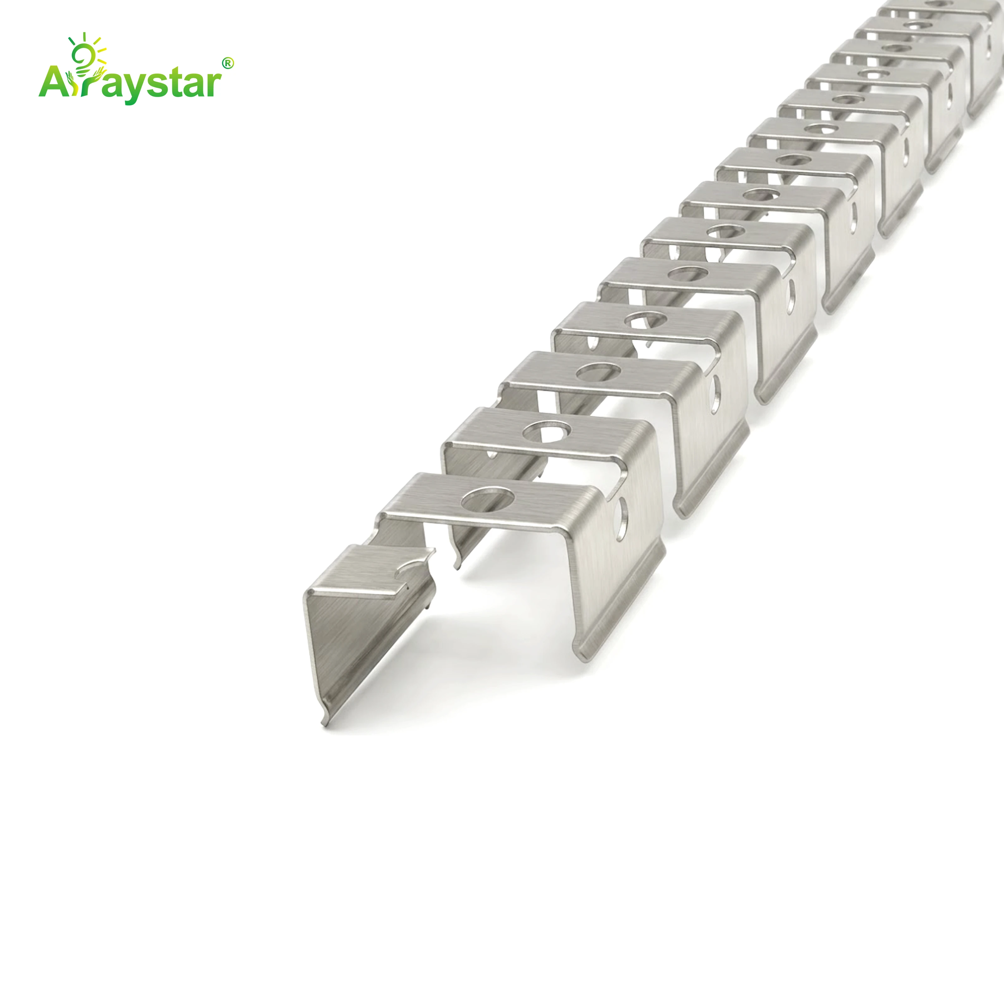 ART-1414 Stainless Steel Flexible Mounting Clips / Profile Channel for LED Strips, 100m/Carton Bulk Pack