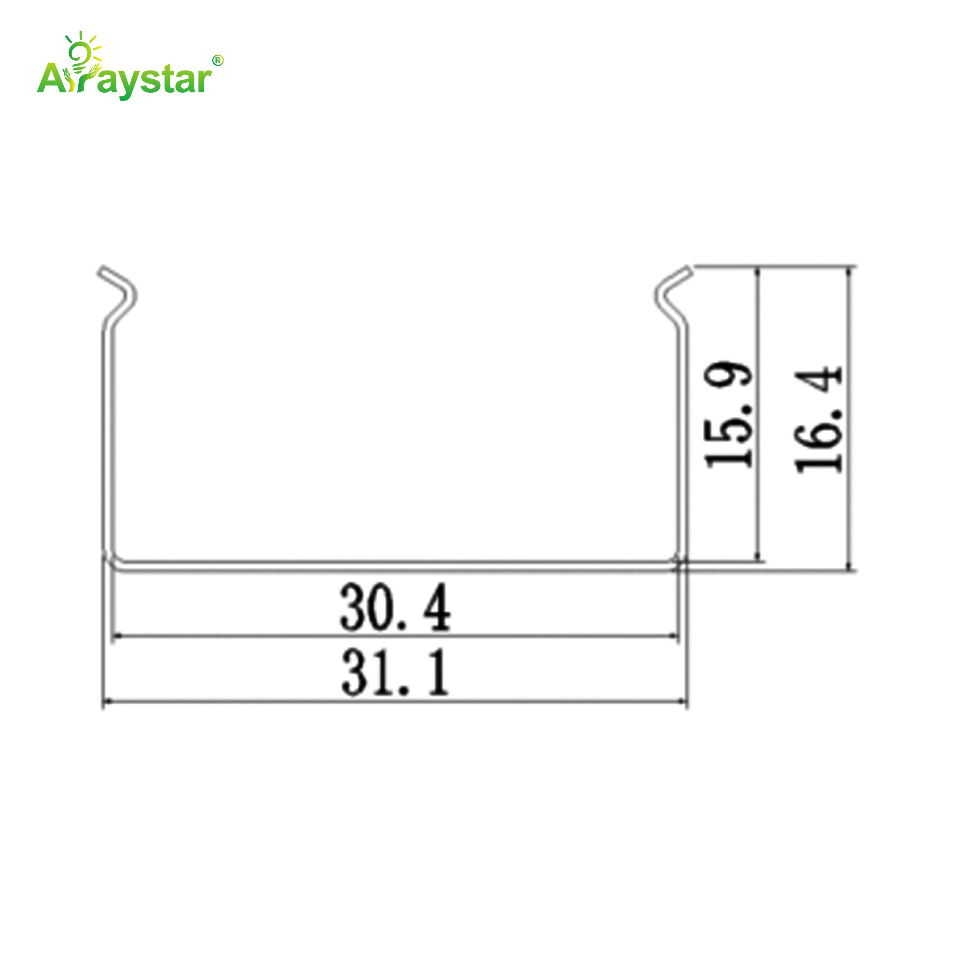 ART-3020 Stainless Steel Flexible Mounting Clips / Profile Channel for LED Strips, 50m/Carton Bulk Pack