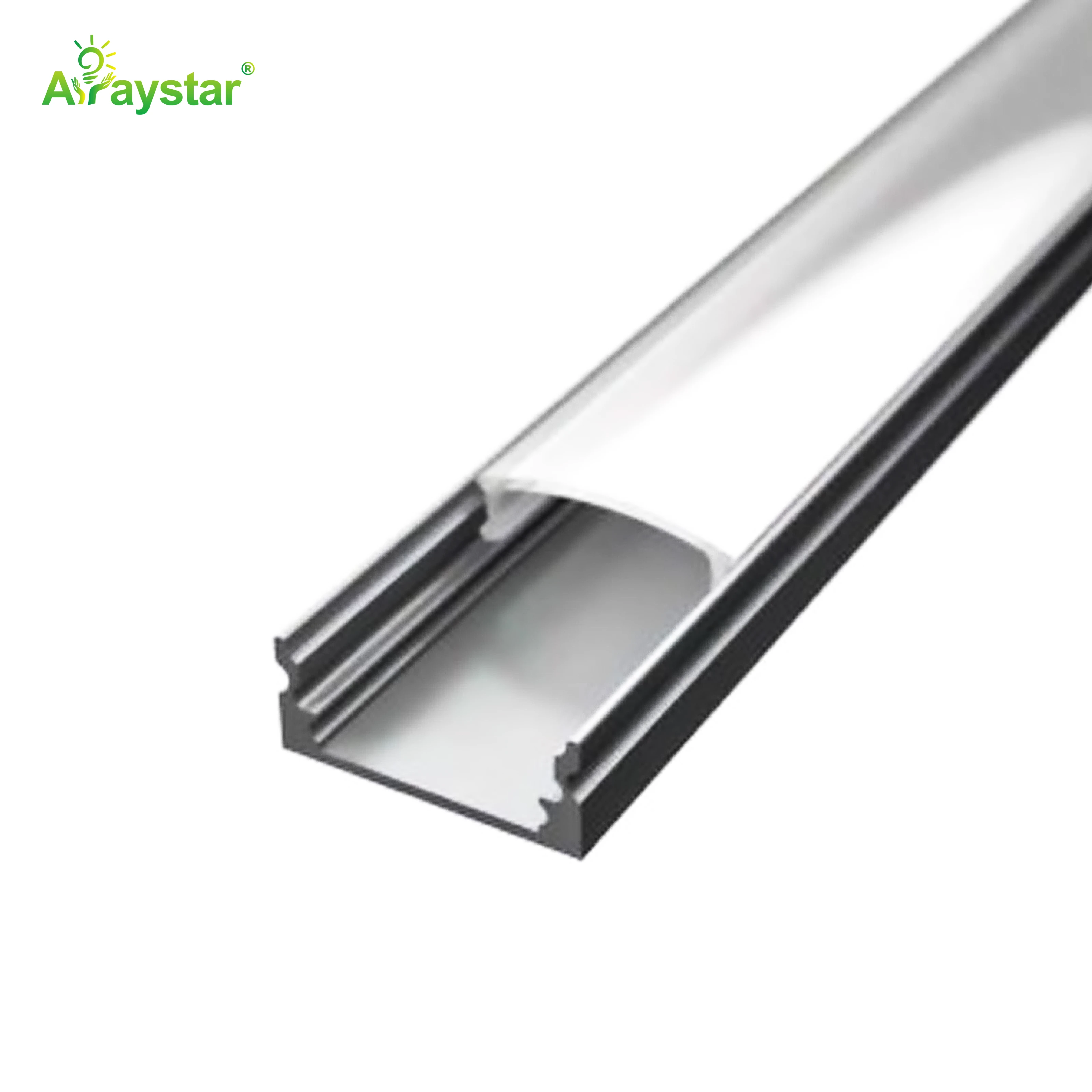 ART-1708 Silver Color Aluminum Profile LED Channel with Cover, End Caps, and Mounting Clips