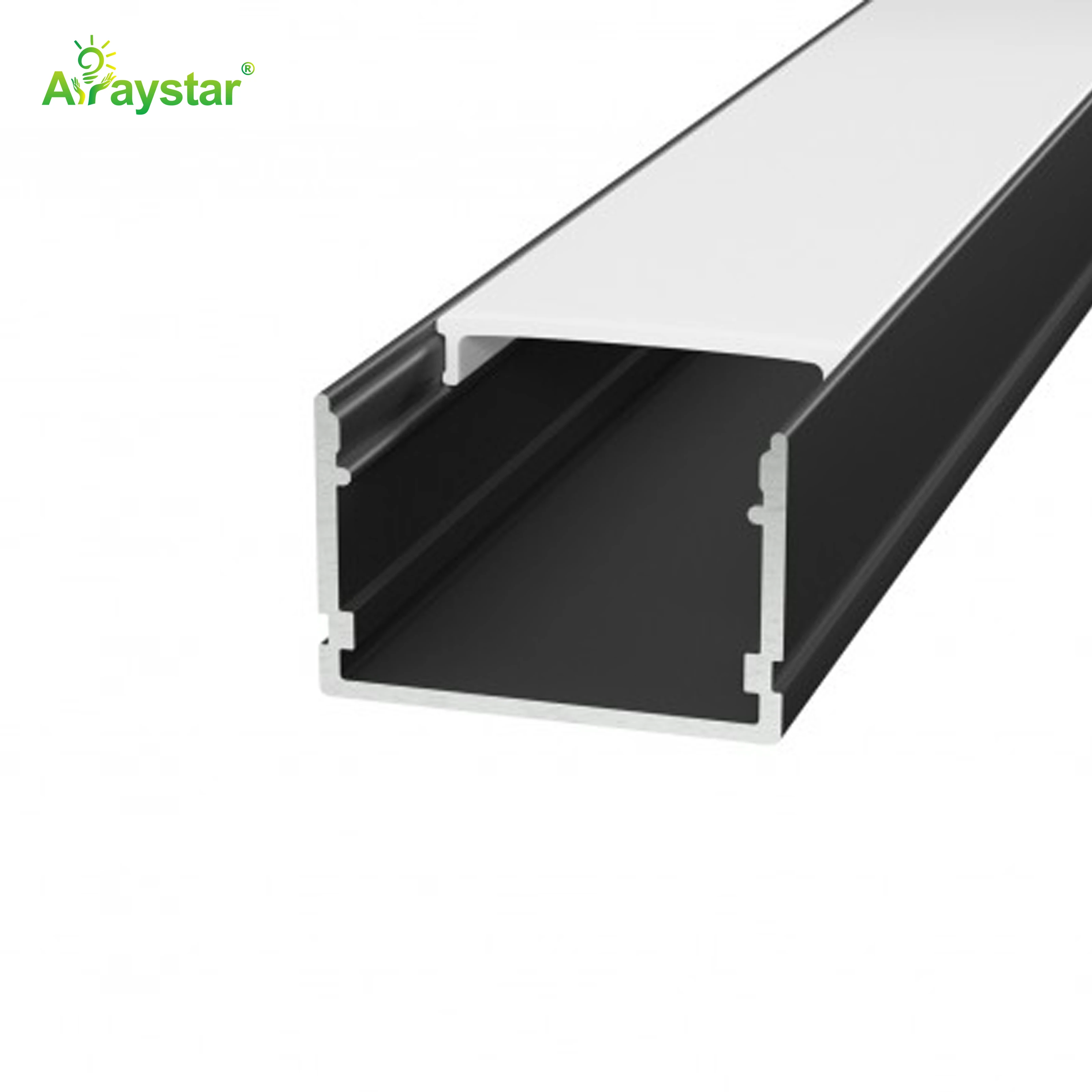 ART-AL2506 Silver Recessed Aluminum Profile with Flange and Diffuser Cover for LED Strip Lights (1M/2M)