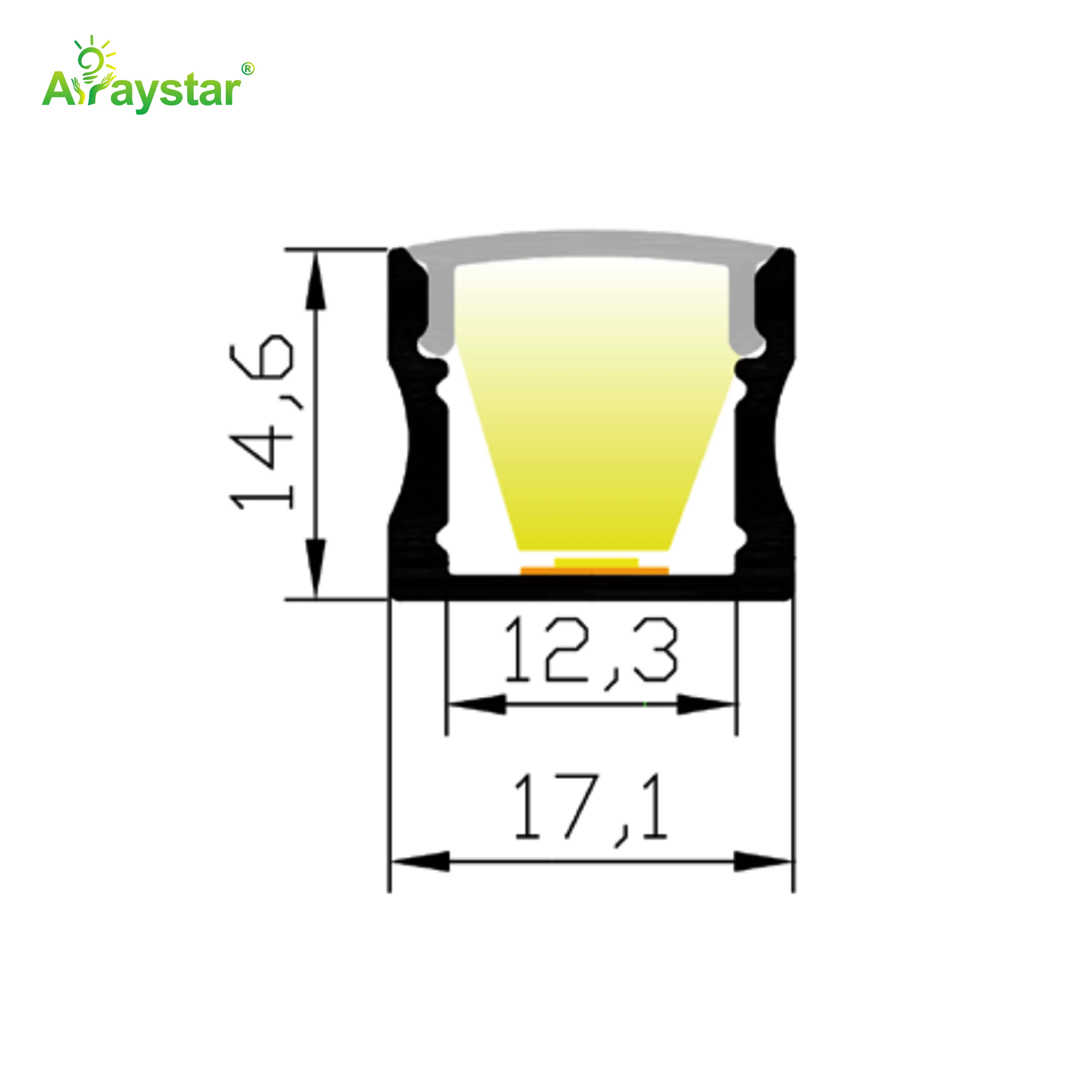 ART-1715B P20 Linear LED Aluminum Channel Profile