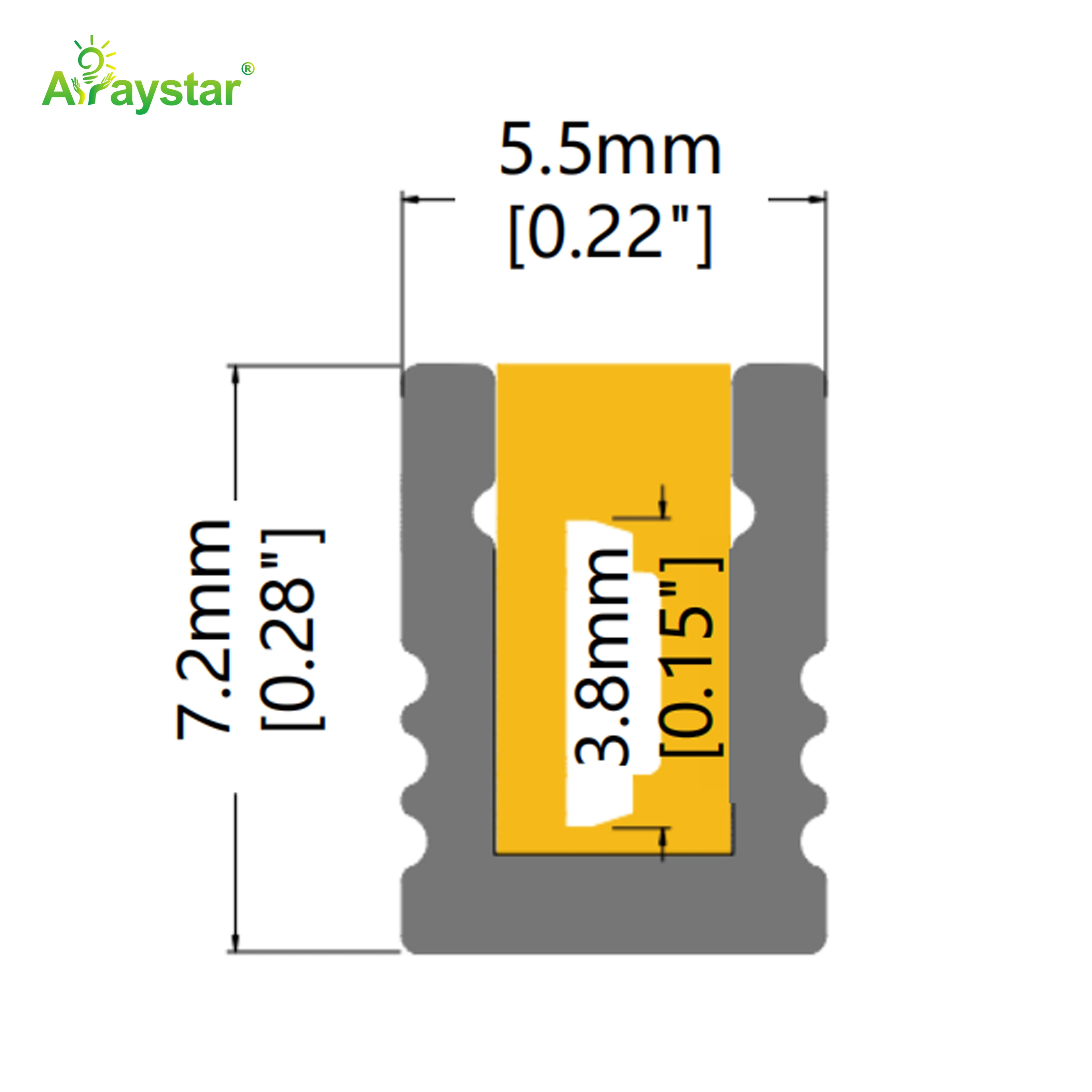 ART-0607/AL/FLEX/N Flexible Aluminum Profile for 0306 Neon Strip, Recessed Flexible LED Channel