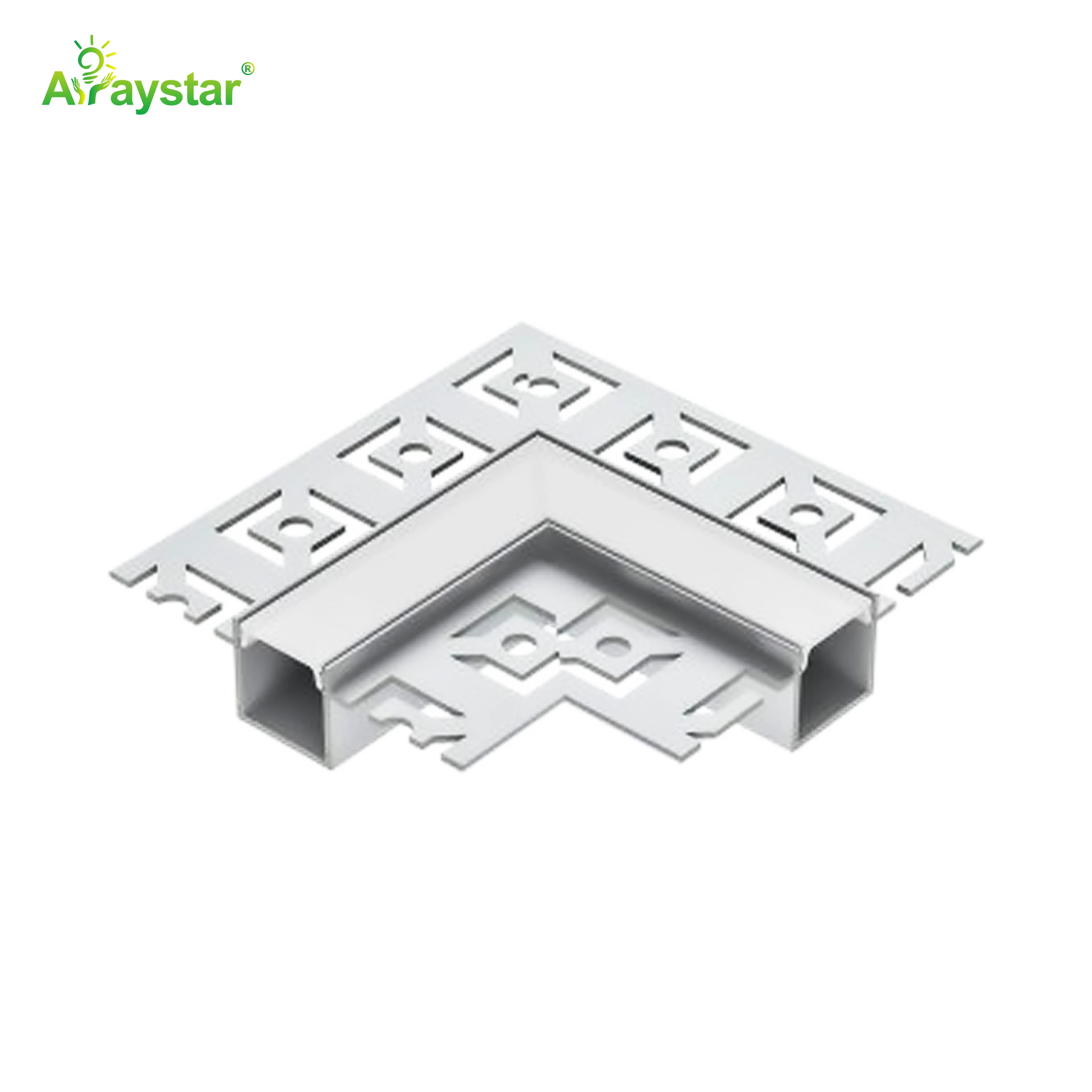 ART-AL7272 Silver 90 Degree Corner Connector Aluminum Profile for Plasterboard LED Strip Lights (Two-Part Separately)