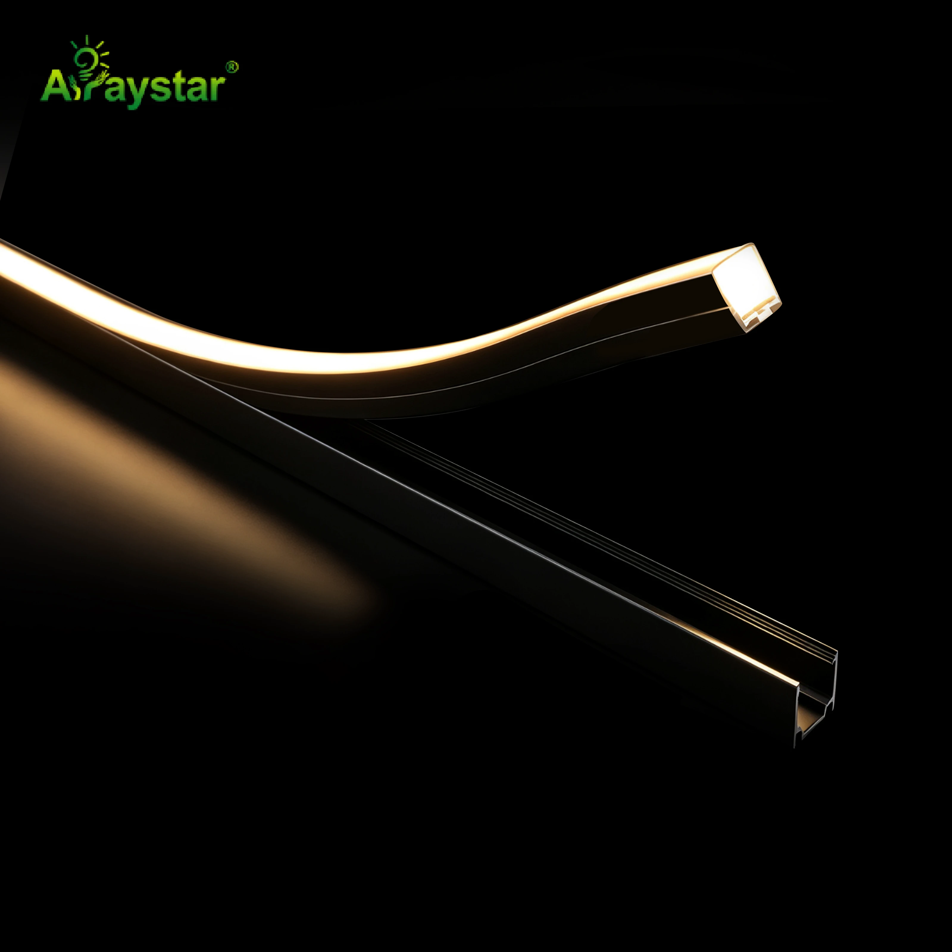 11.7(W) × 12.8(H) mm Black Aluminum Profile