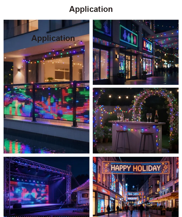 Full Color LED Pixel String Light ART-TM-202D3535RGB-FW1935B