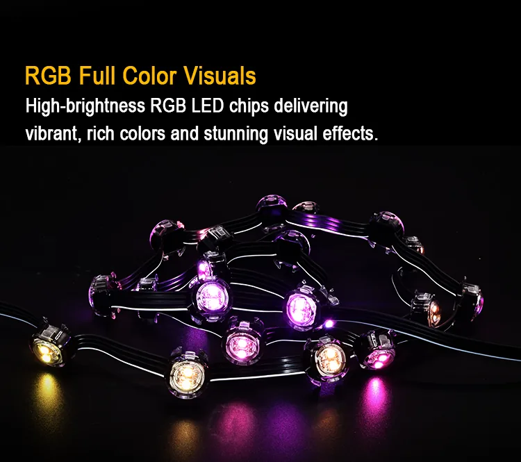 Full Color LED Pixel String Light ART-TM-202D3535RGB-FW1935B