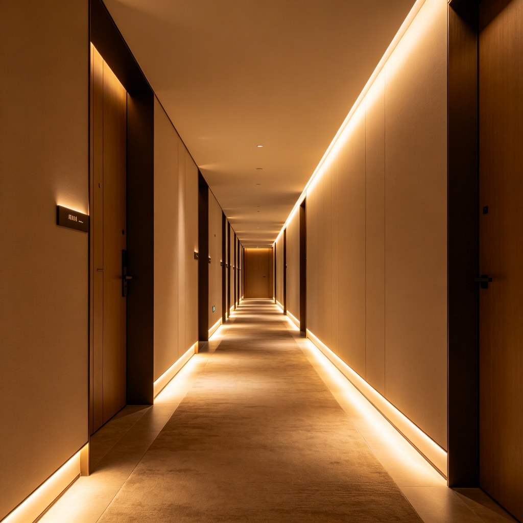 Hotel corridor LED strip lighting project