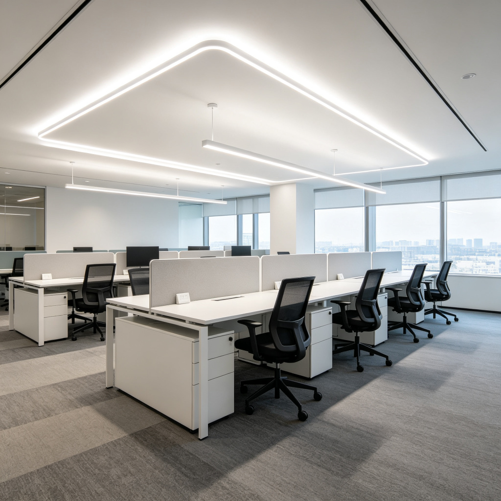 Office LED strip lighting project
