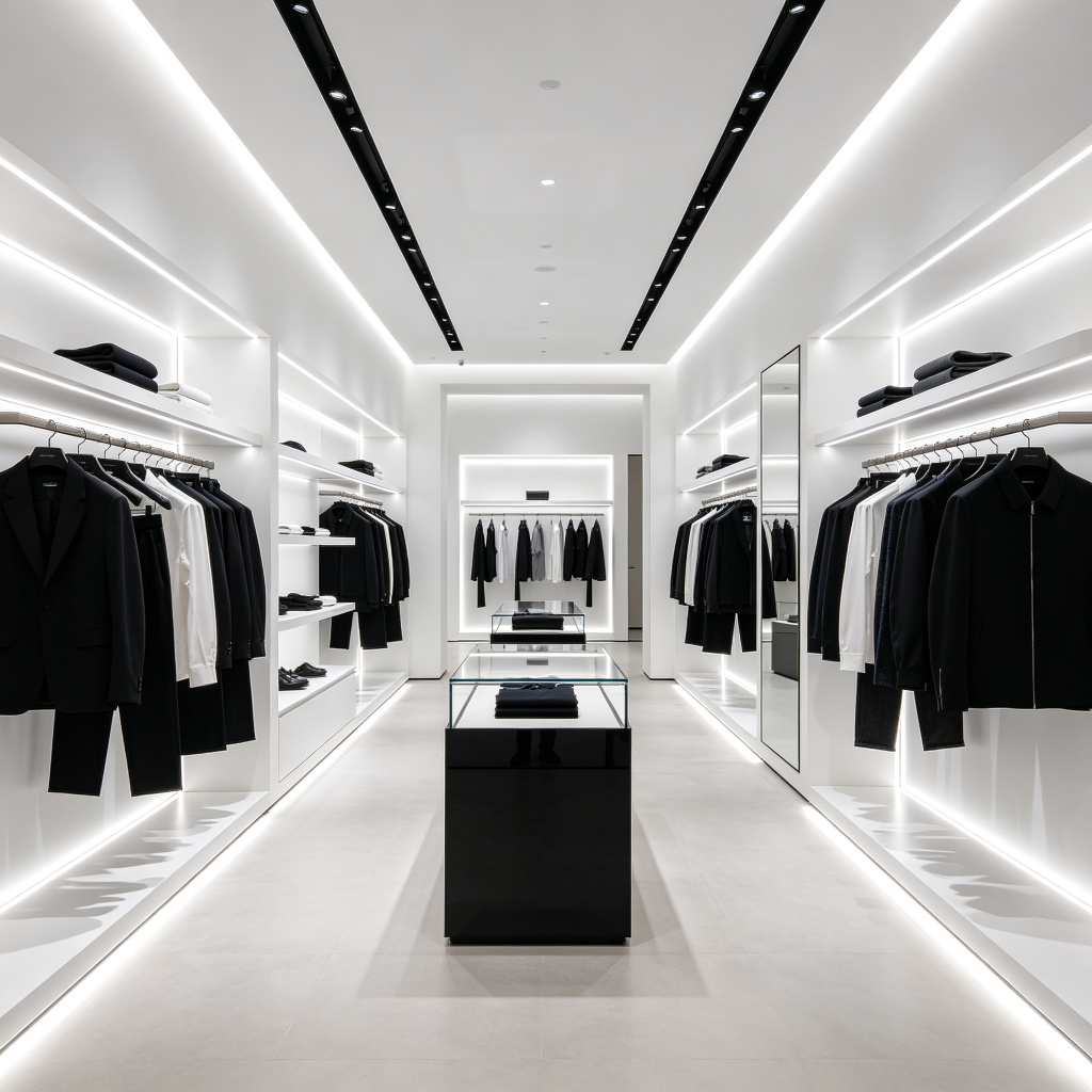 Retail store LED strip lighting project