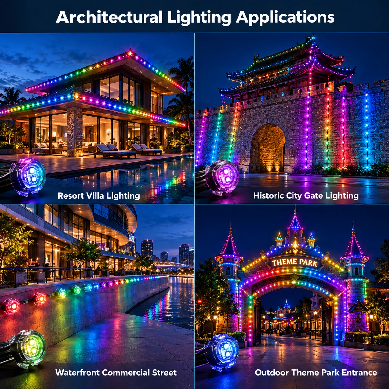 Full Color LED Pixel String Light ART-TM-202D3535RGB-FW1935B