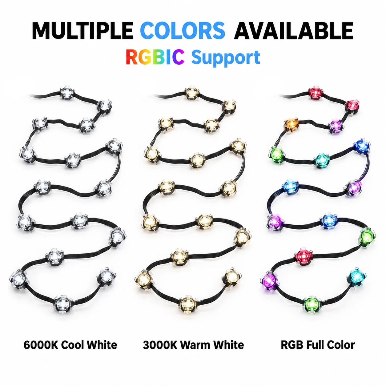Full Color LED Pixel String Light ART-TM-202D3535RGB-FW1935B