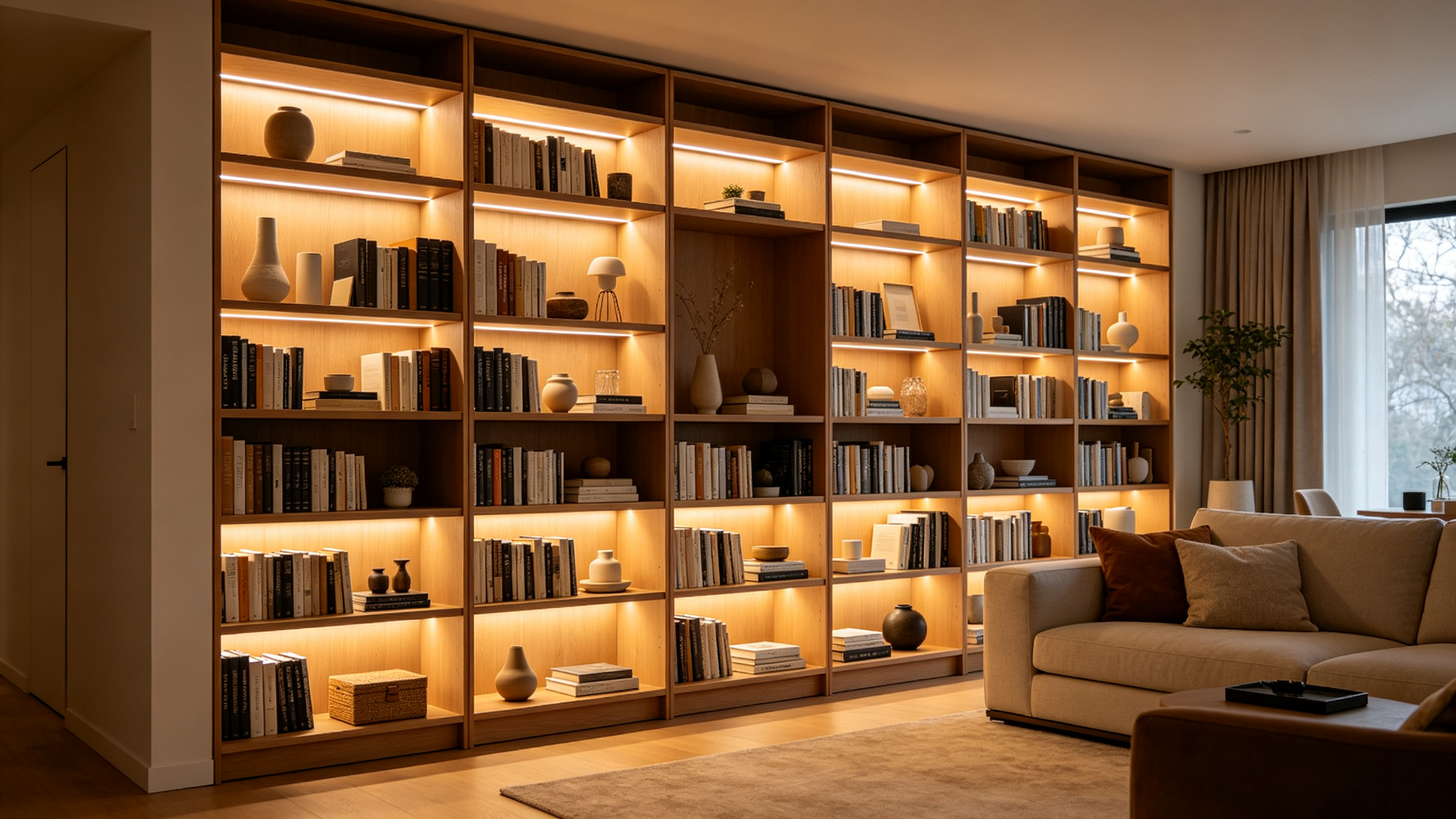 LED Strip for Bookshelf & Display Shelving