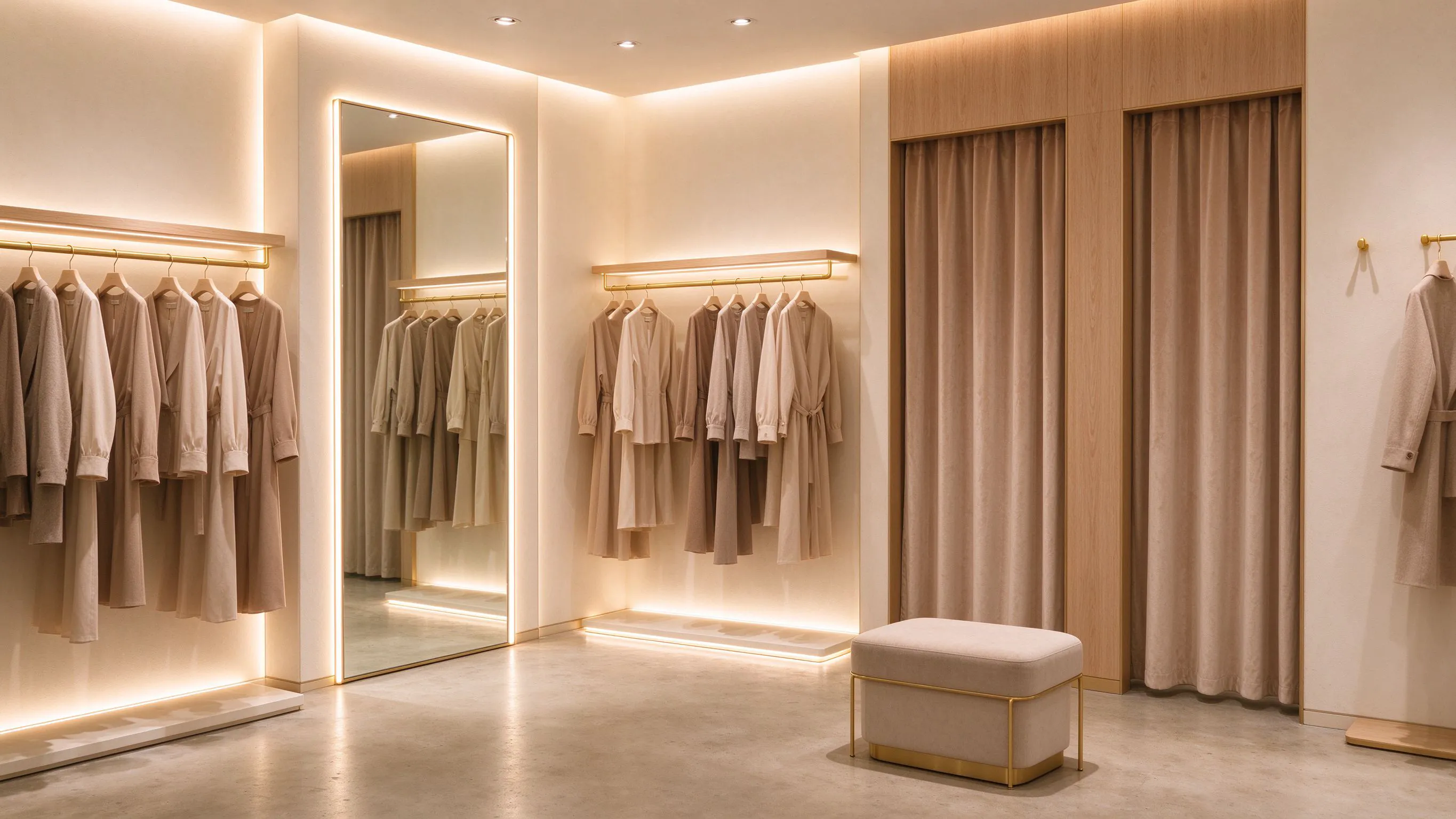 LED Strip Lighting for Clothing Store Fitting Rooms: CRI, CCT and Vertical Light Done Right