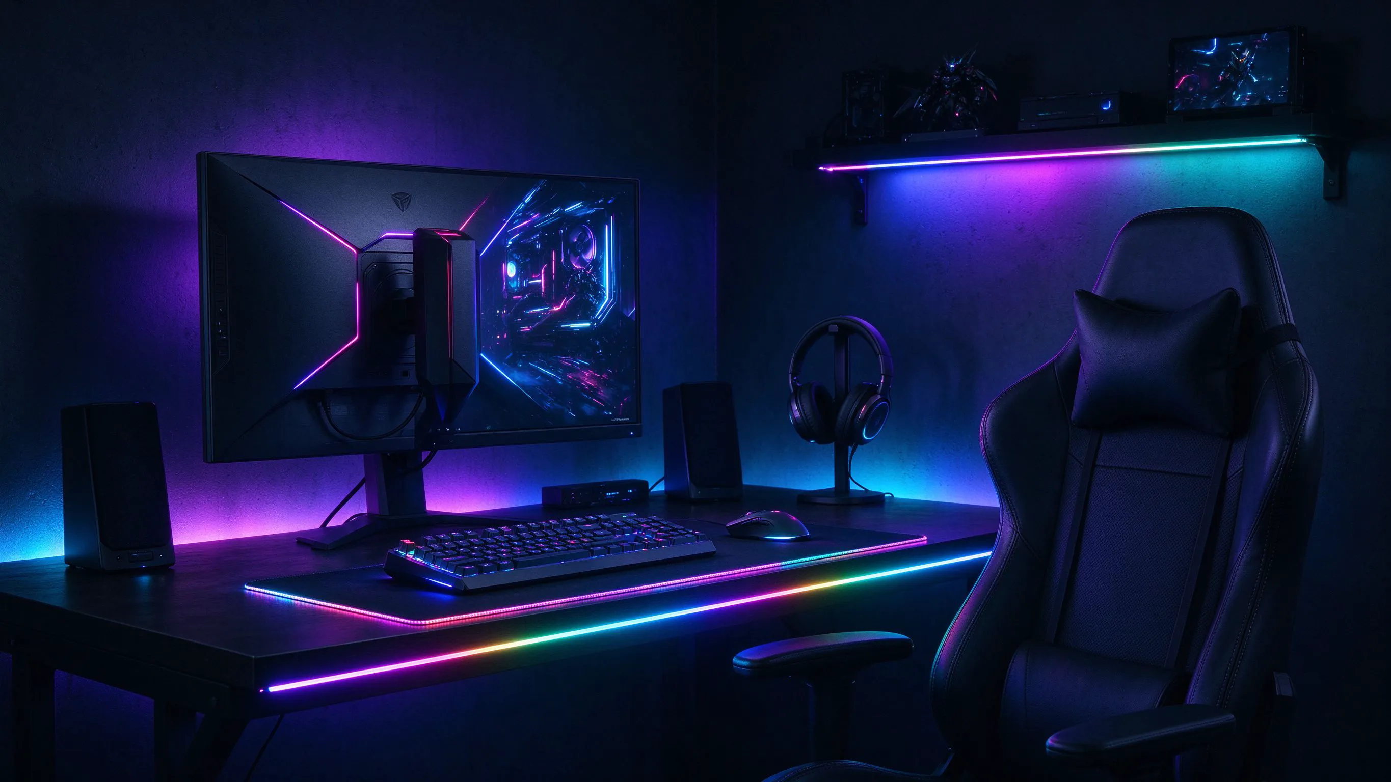 Gaming Room & Desk RGB LED Strips: Sync Color to Games, Music and Your PC