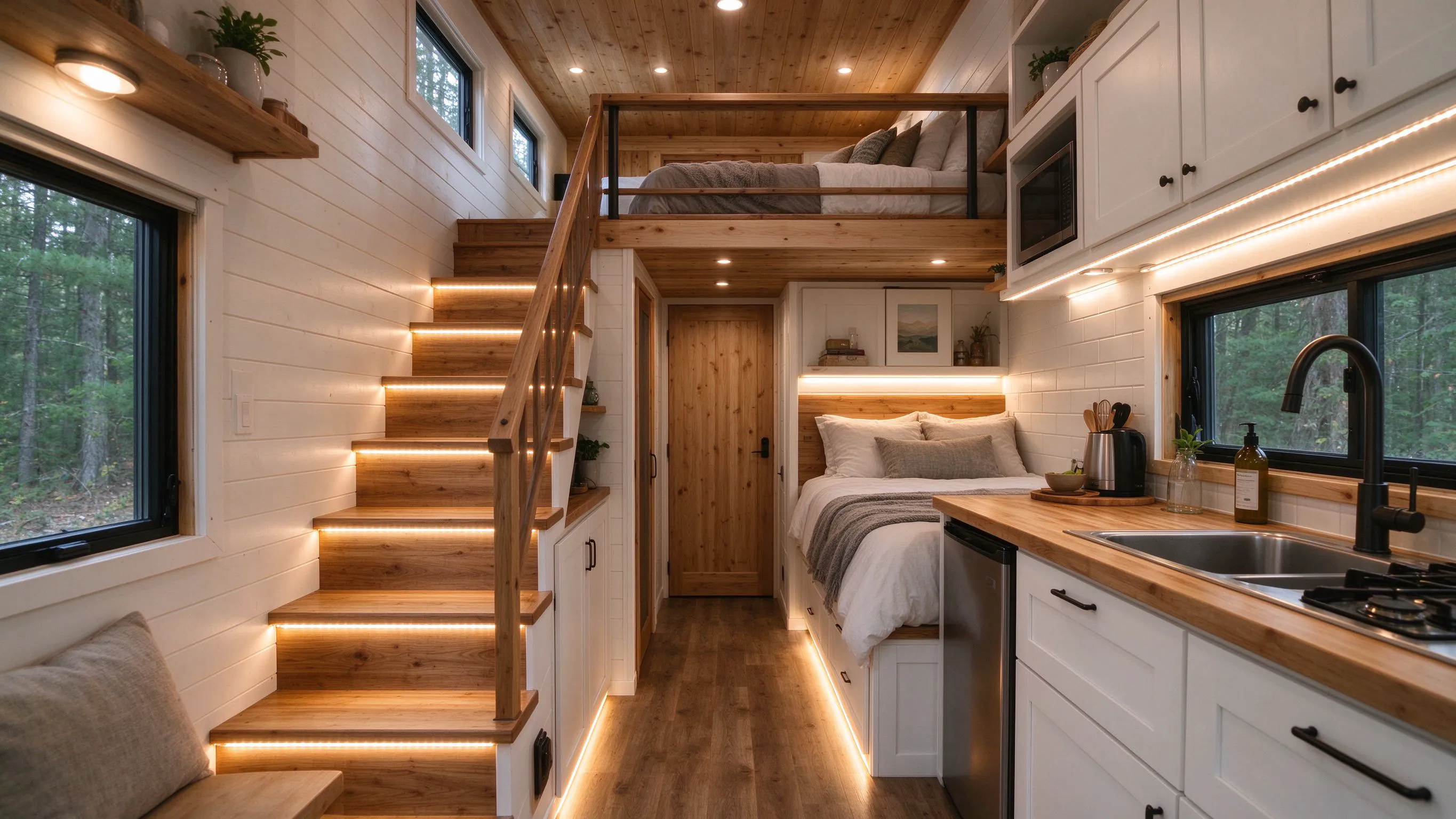 Tiny House & Small Cabin LED Strip Lighting: Save Power and Space in a Compact Build