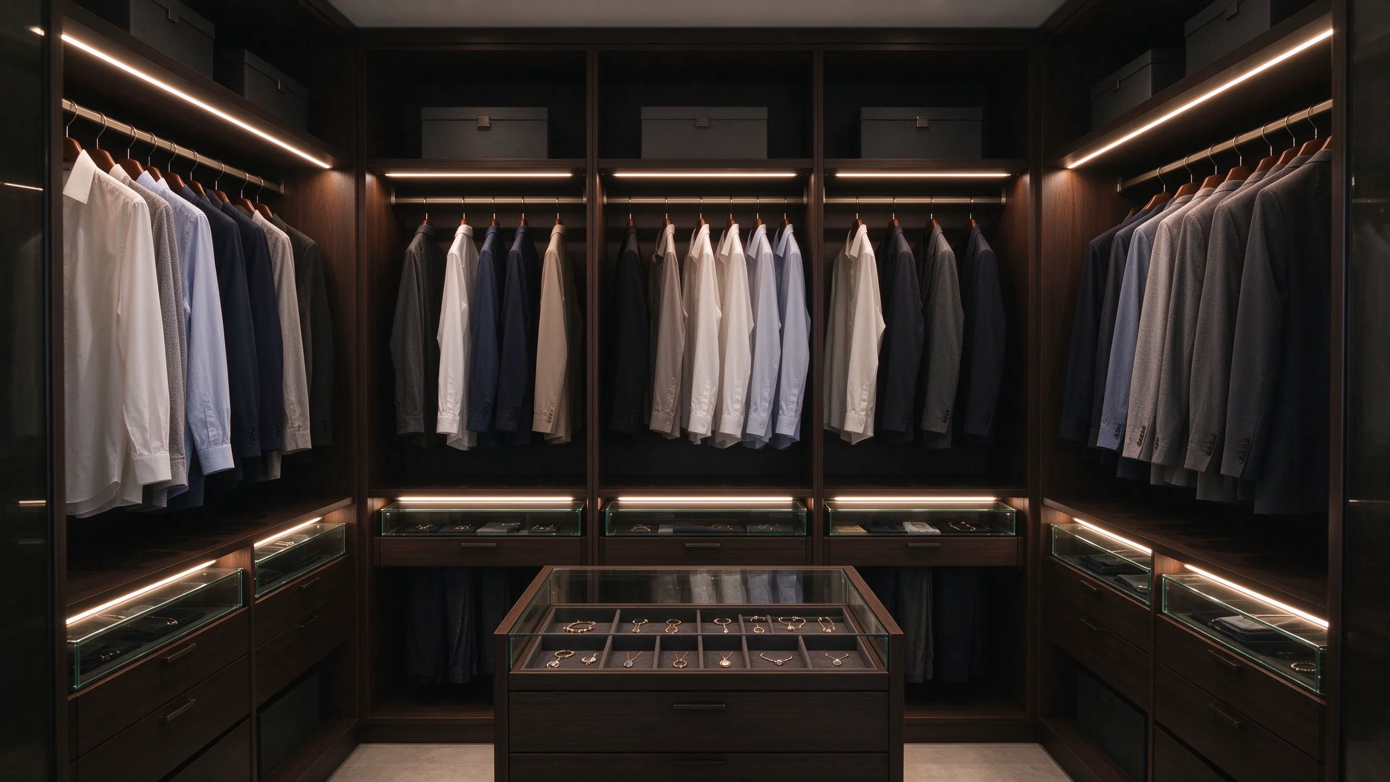 Walk-In Closet & Wardrobe LED Strip Lighting With Door and Motion Sensors