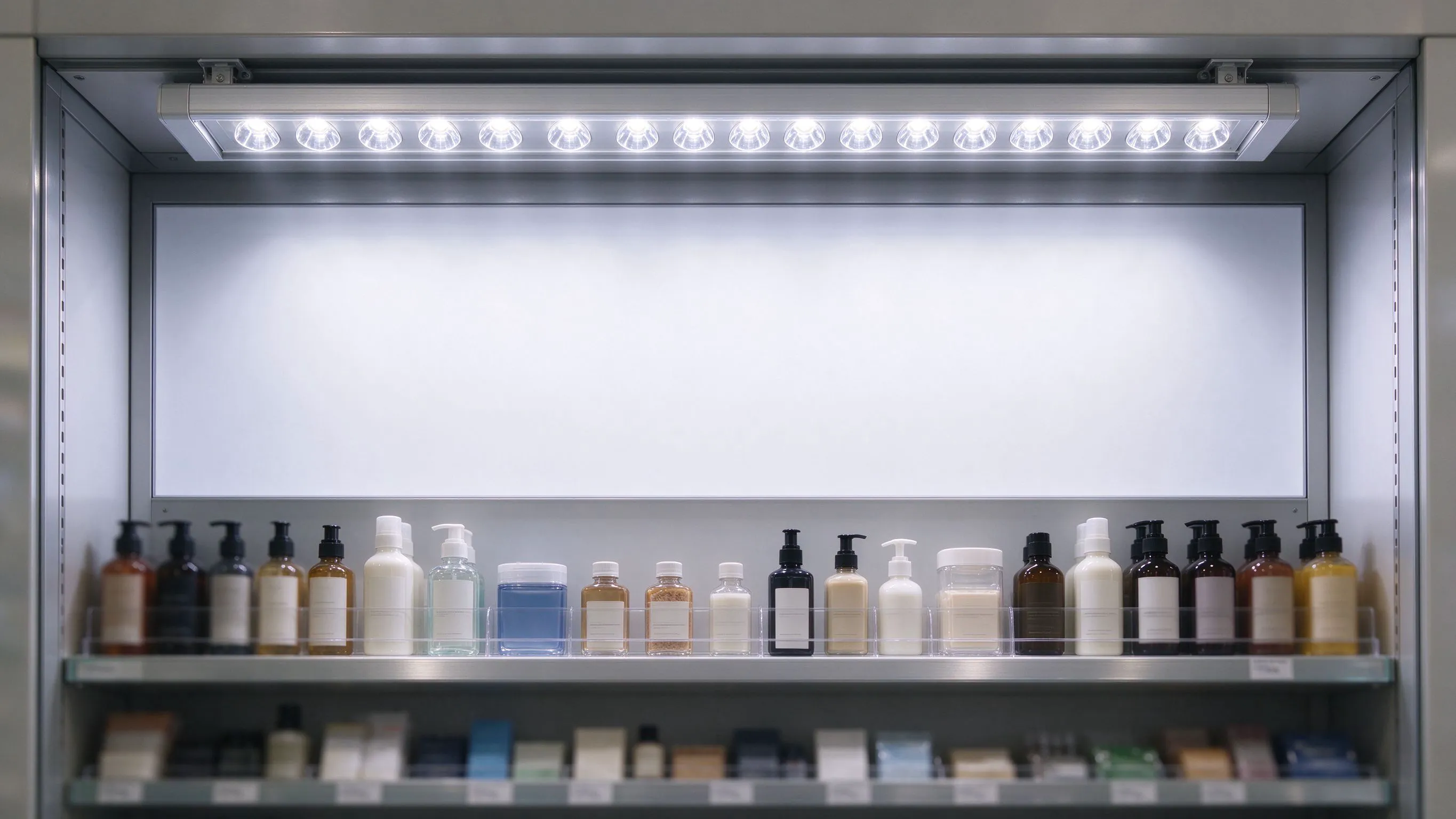 Rigid Lens Bars & Diffuse Reflective Strips for Lightboxes and Display Shelves