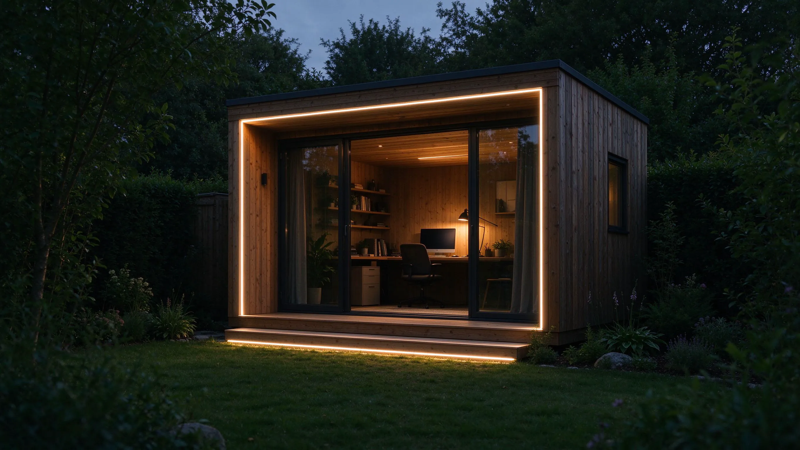 Garden Office & Shed Studio LED Strip Lighting: Comfortable Light in a Detached Room