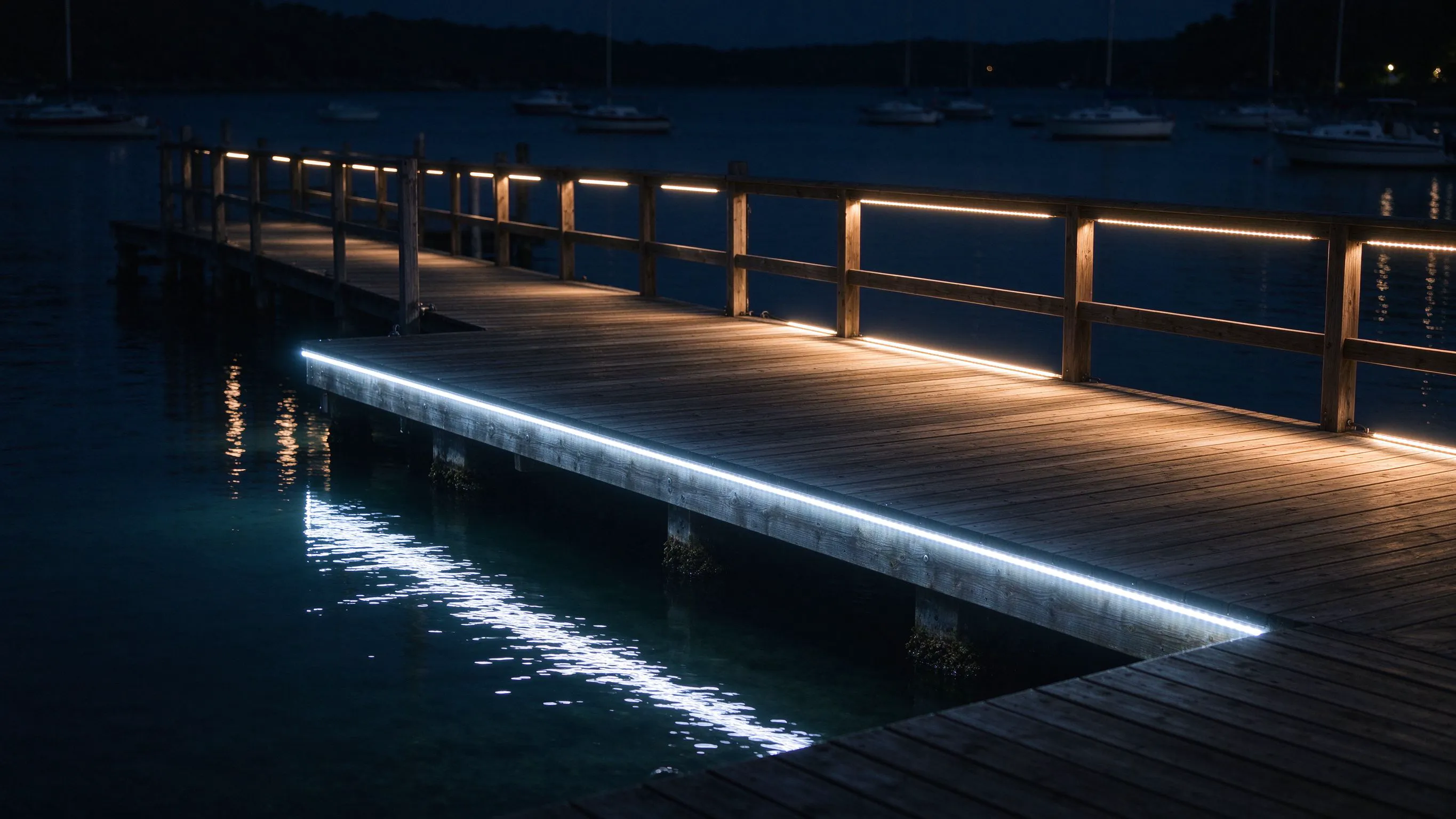 Dock, Pier & Boardwalk LED Strip Lighting: Salt-Air, IP68 Wayfinding on the Water