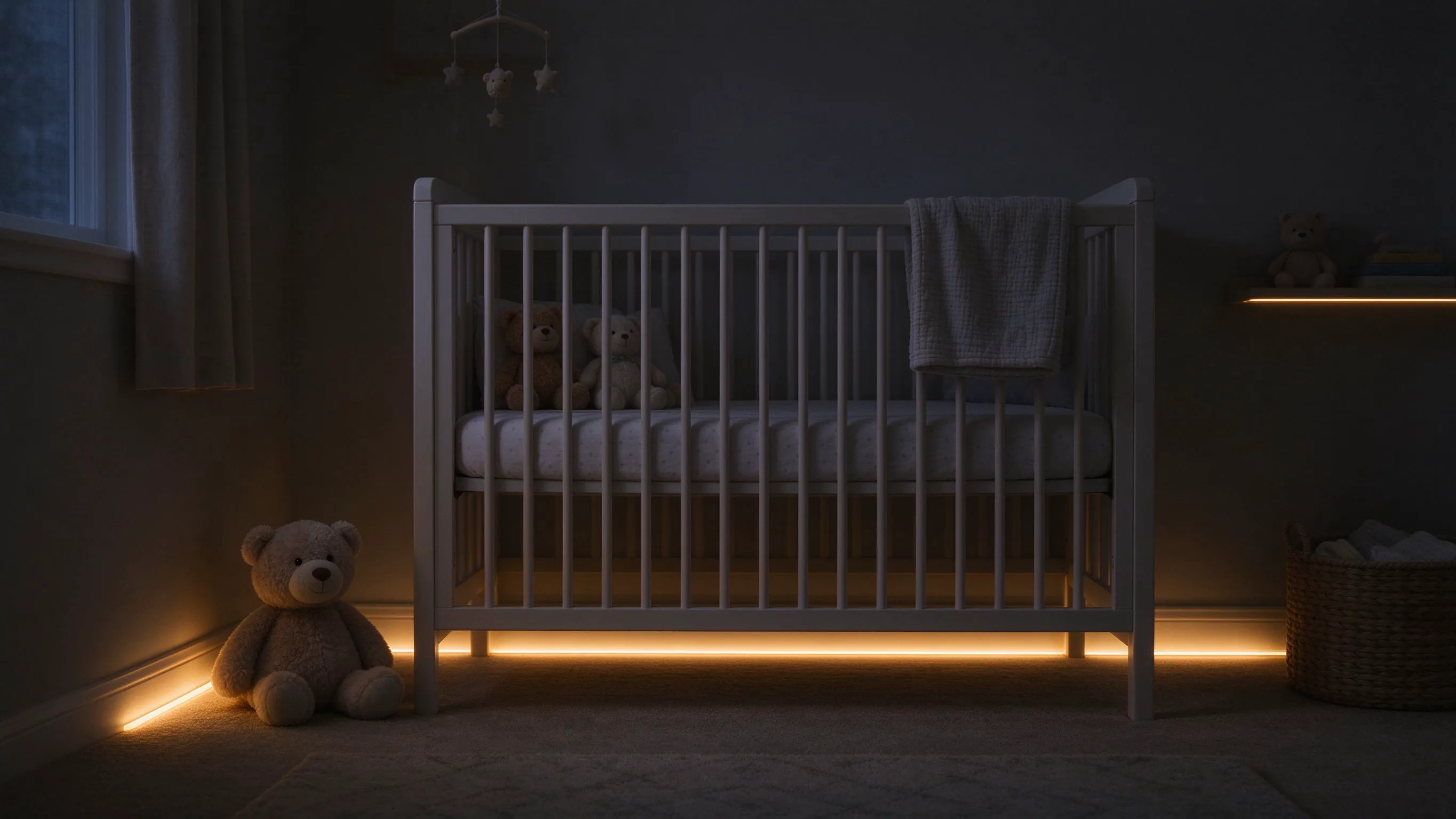Nursery & Baby Room LED Strip Lighting: Soft, Safe, Warm Night Light for New Parents