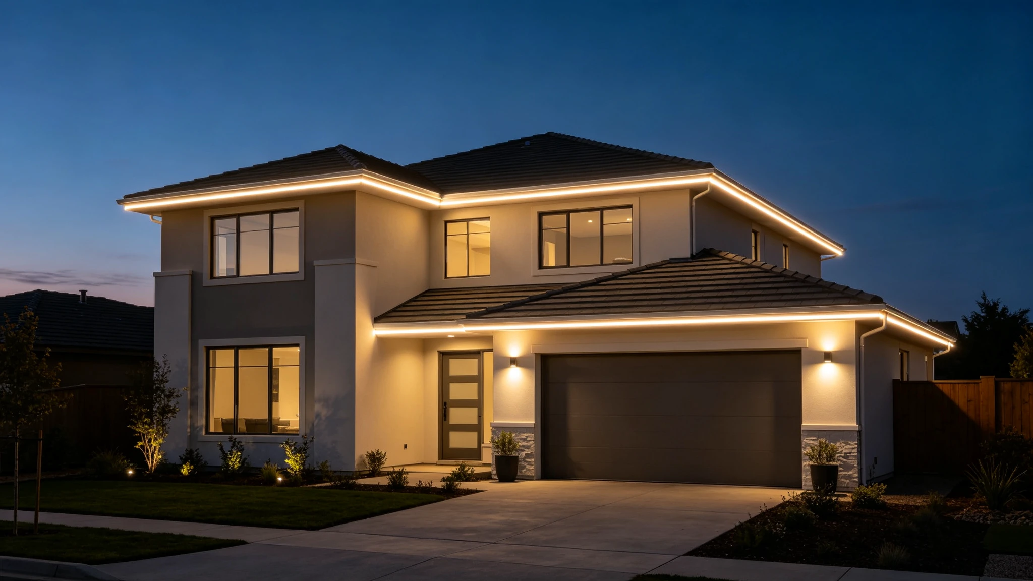 Permanent Roofline and Soffit LED Strip: Outline a House Without the Holiday Takedown