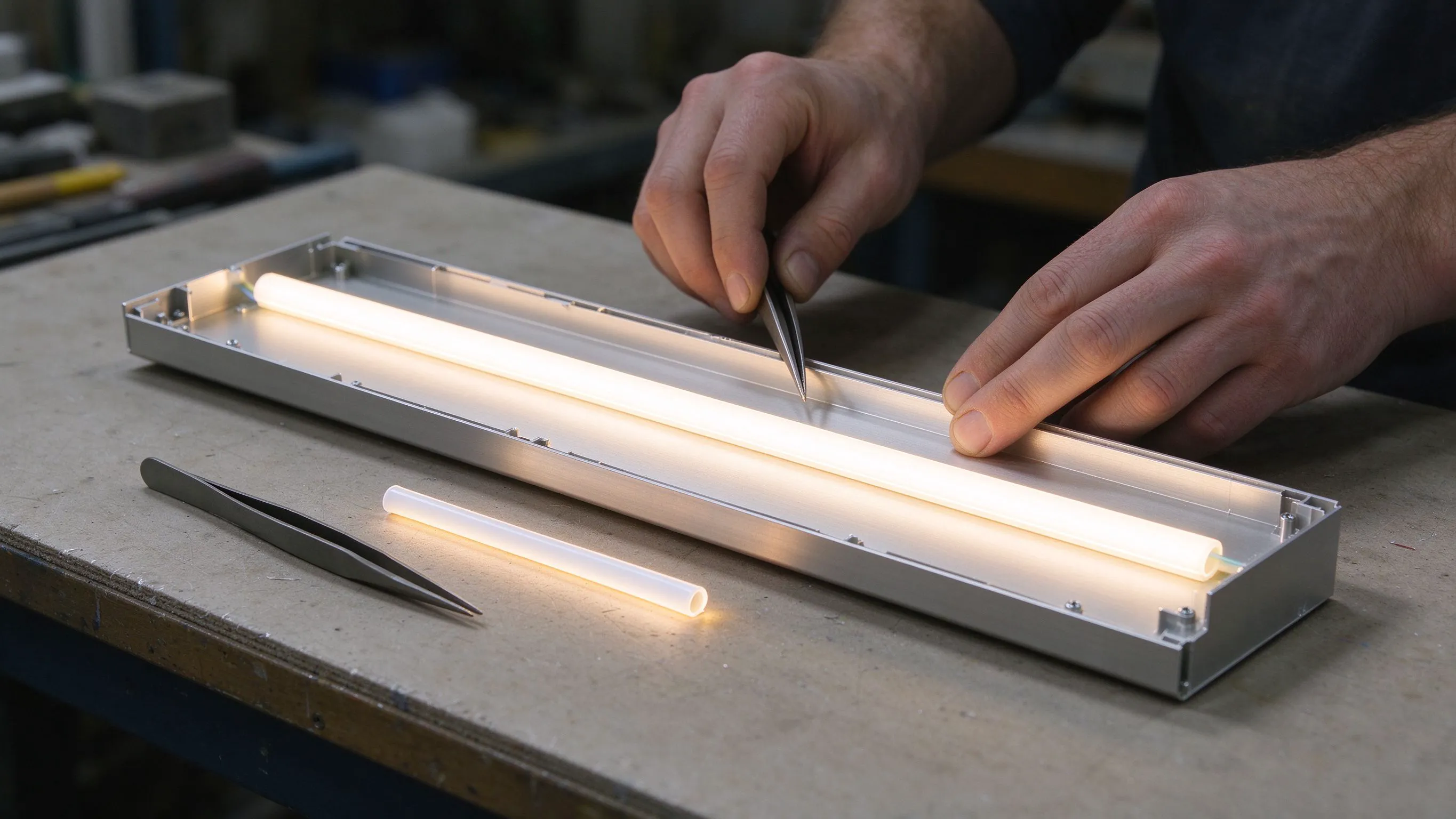 Flat Surface-Cover Neon Tubes for Shallow Channel Letters
