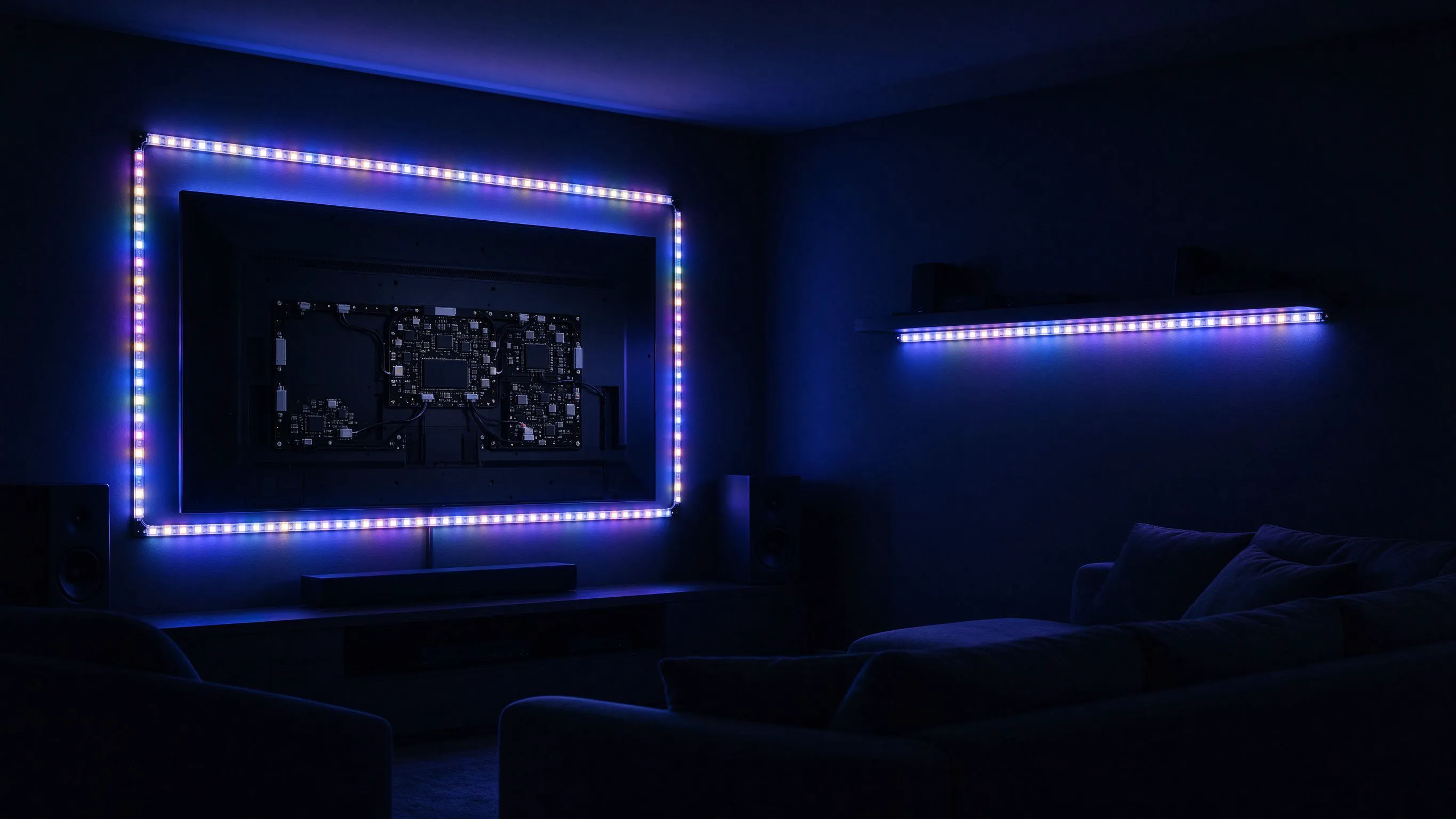 Black-PCB RGBW Pixel COB for Home Cinema Bias Lighting